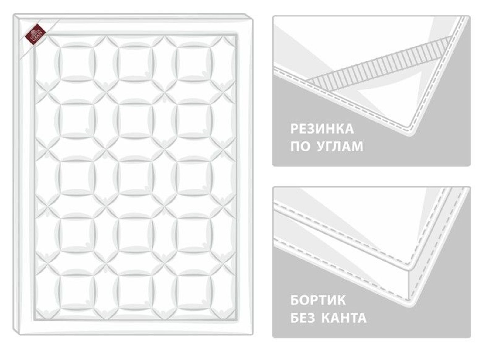 Наматрасник - топпер TOPPER WOOL GRASS теплый 140x200