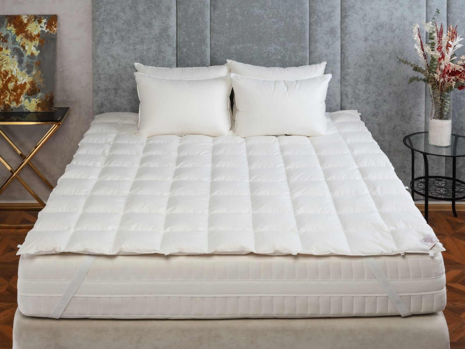 Наматрасник пуховый DOUBLE COMFORT GRASS кассетный 180x200