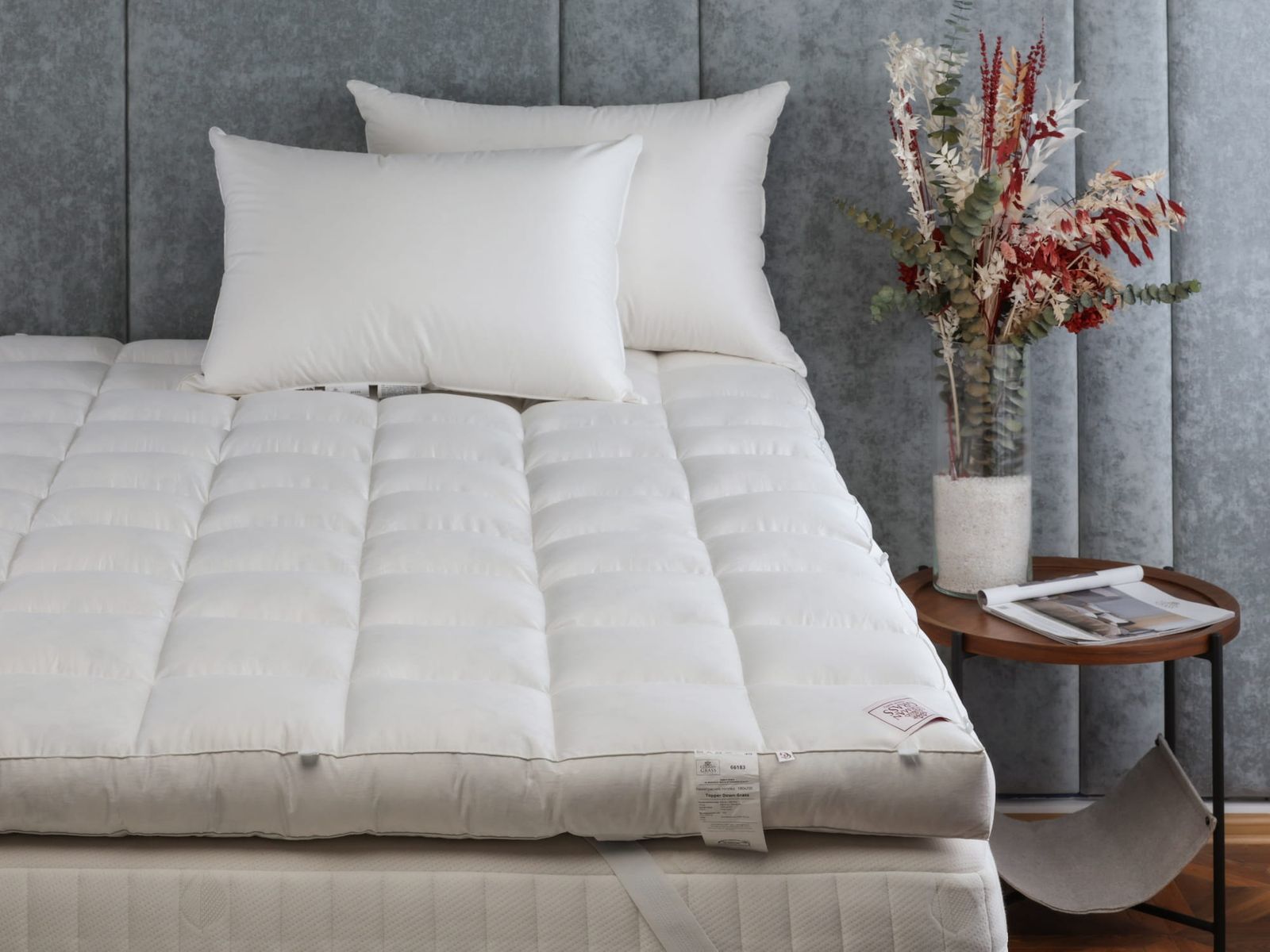 Перина полупуховая DOUBLE COMFORT GRASS 180x200 с бортиком 10 см