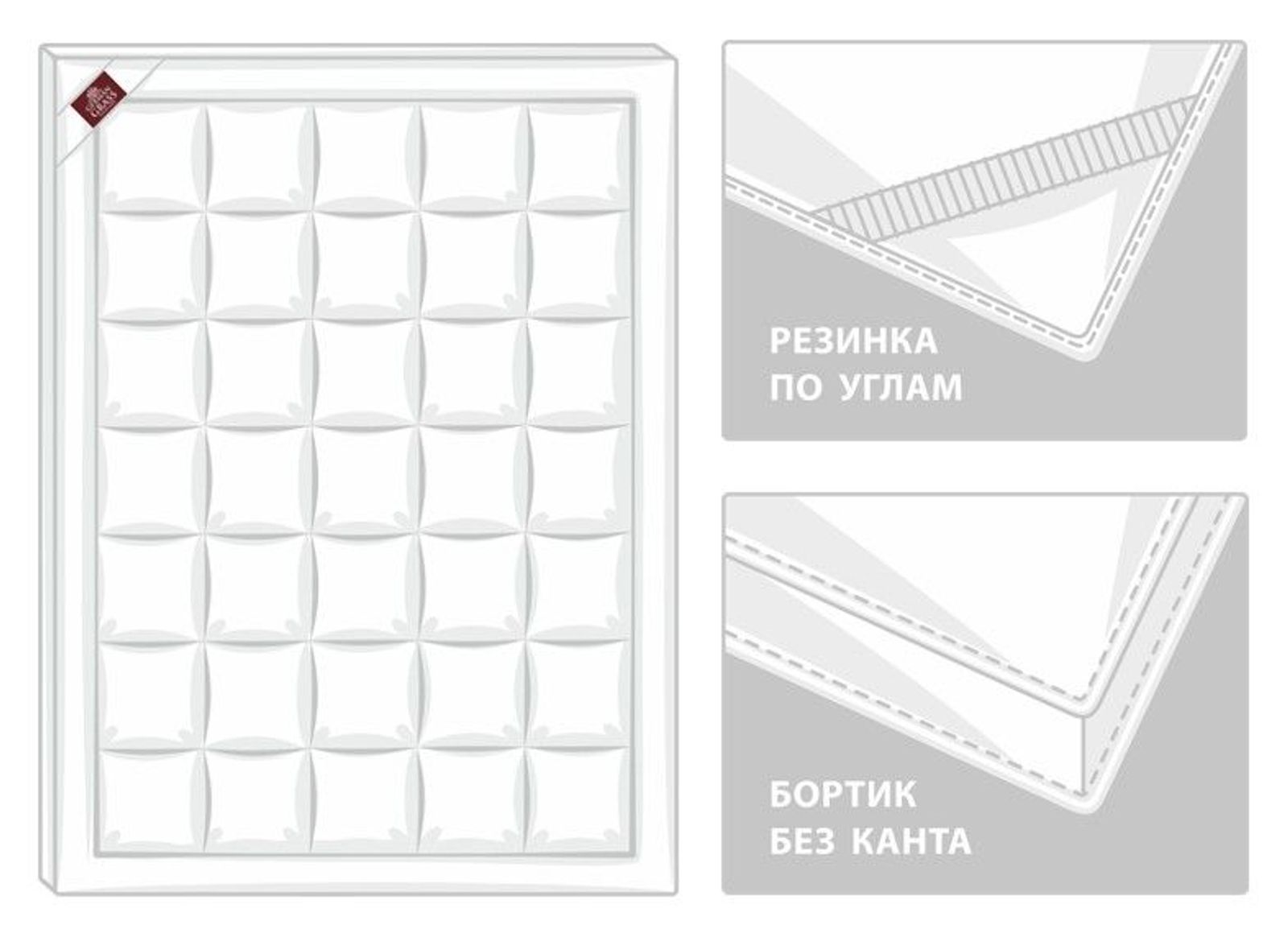 Наматрасник - топпер TOPPER NON-ALLERGENIC GRASS всесезонный 140x200