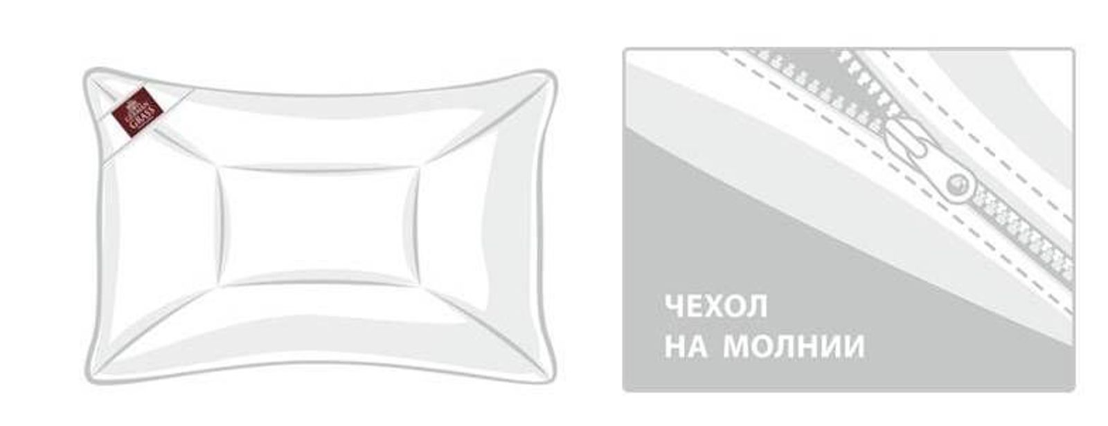 Подушка MERINO WOOL GRASS регулируемая 50x68