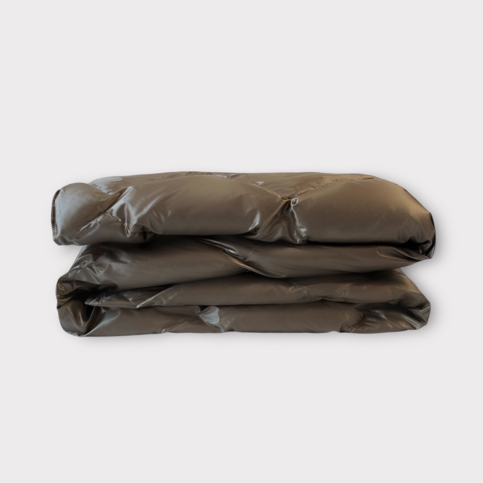 Дорожный плед-пончо пуховый Travel Cape Plaid Grass Milk Chocolate 130x170 вид 3