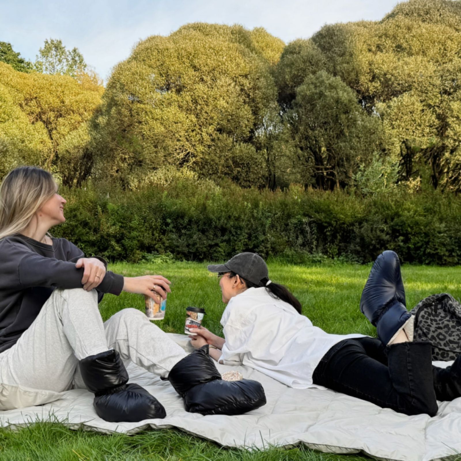 Сапожки-носочки пуховые Comfort Socks Travel Grass DARK GREEN 40-45 р.