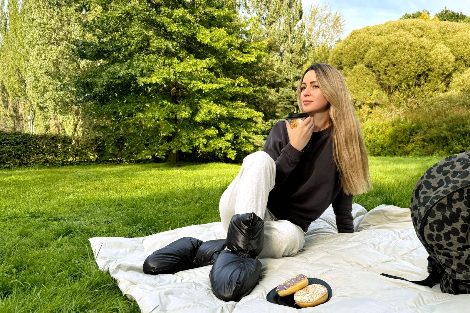 Сапожки-носочки пуховые Comfort Socks Travel Grass Black 40-45 р. вид 2