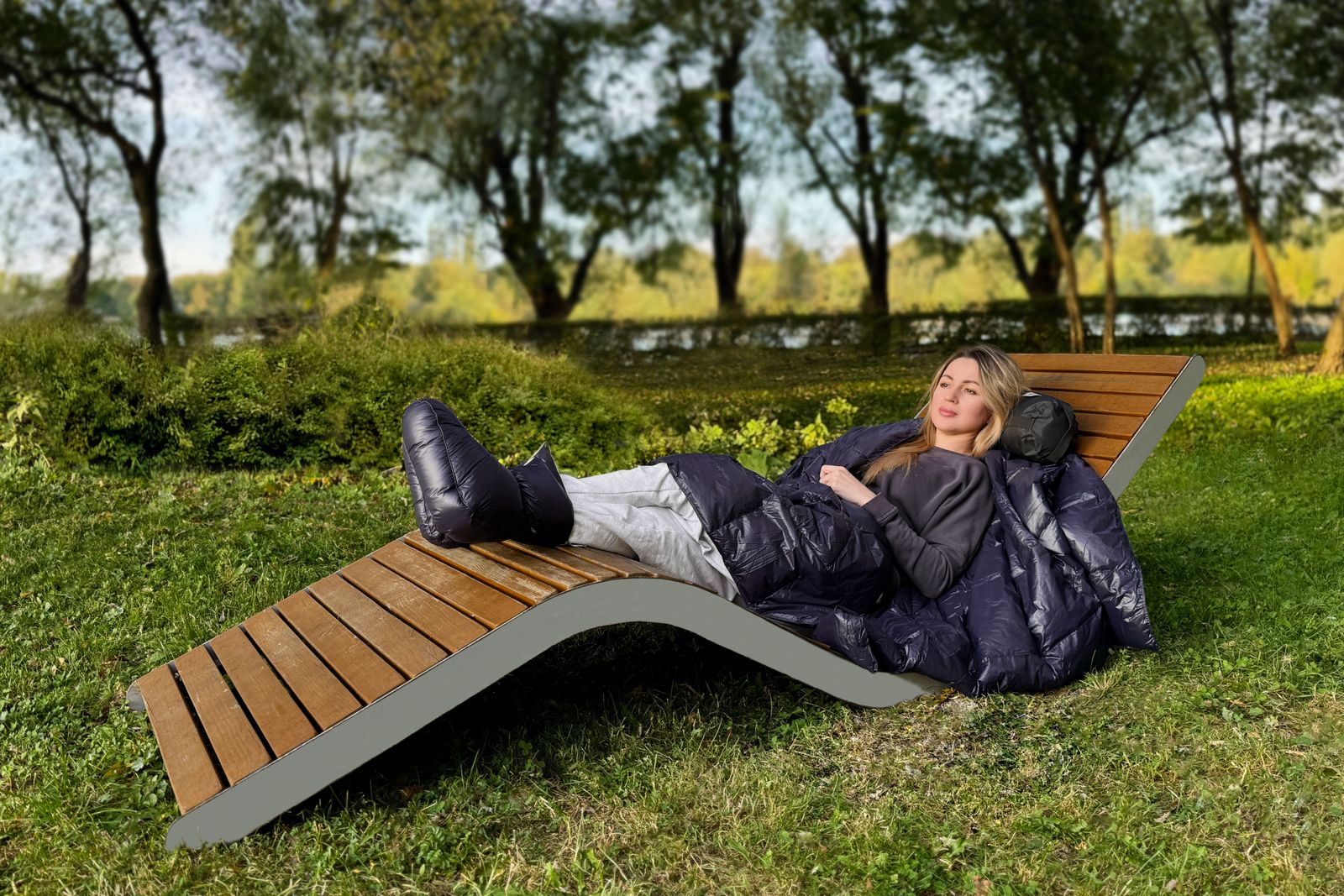 Сапожки-носочки пуховые Comfort Socks Travel Grass Navy 36-39 р. вид 2