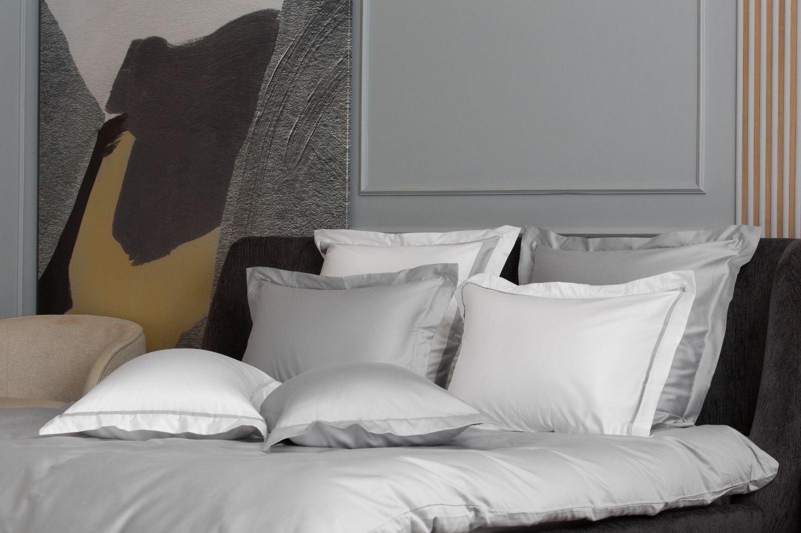 Наволочки с широкой отделкой Alpine Ash Grey Allure Grass 50х90 (2шт)