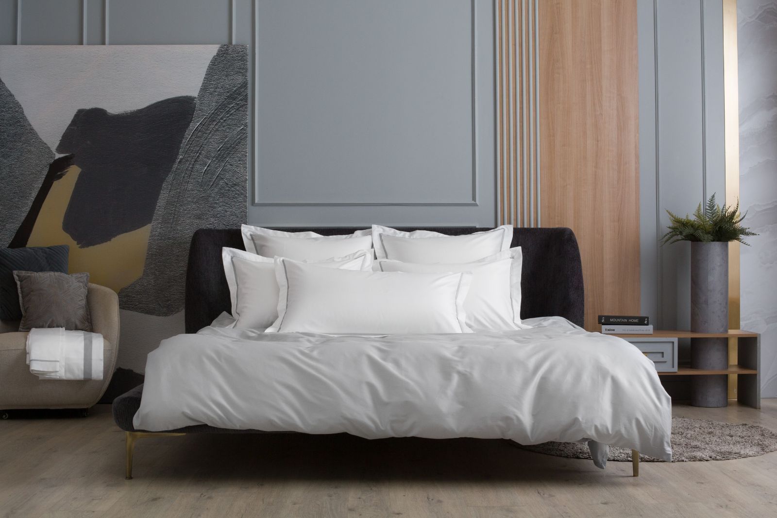 Наволочки с узкой отделкой Alpine Ash Grey Allure Grass 70х70 (2шт)