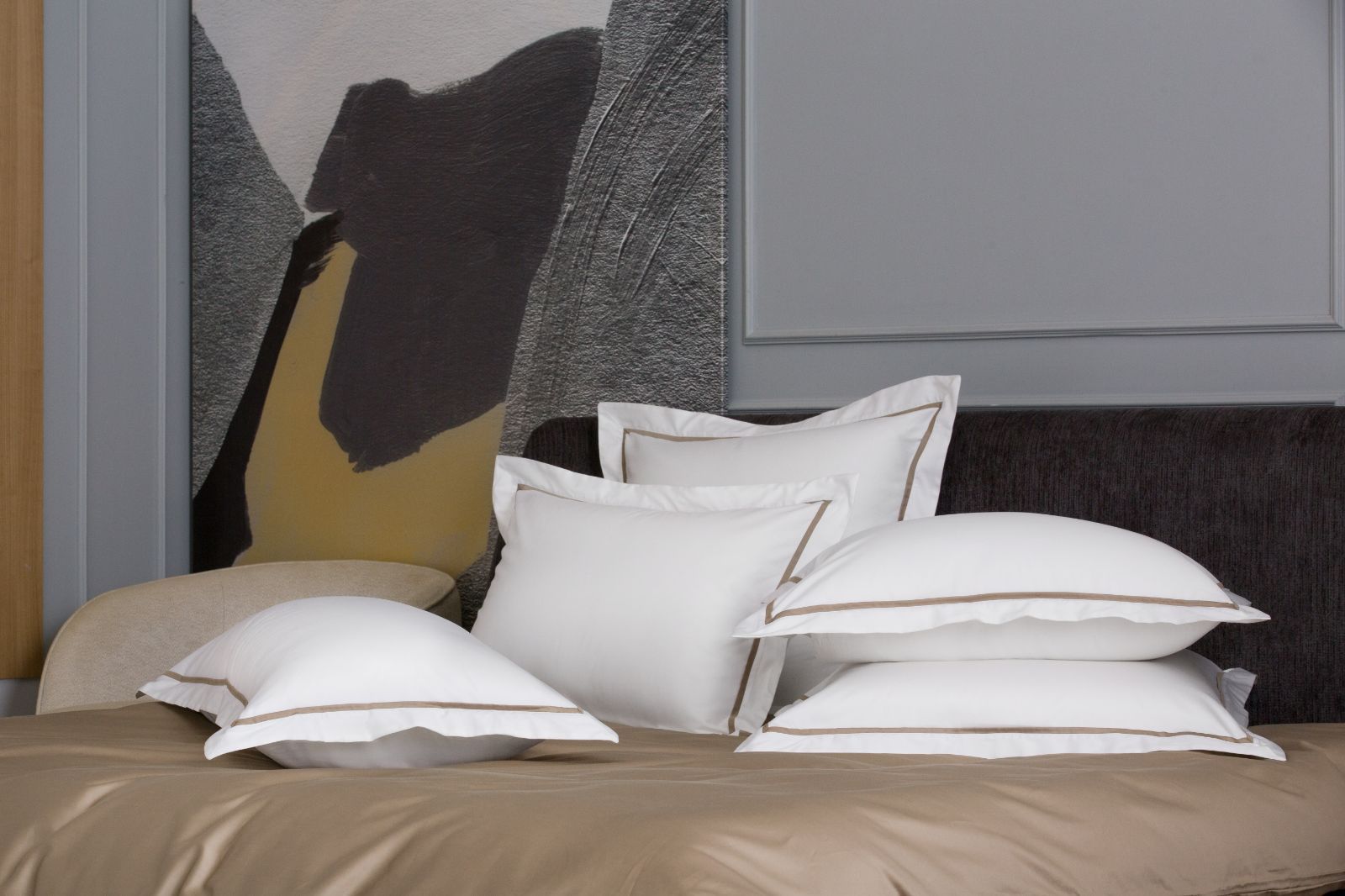 Наволочки с узкой отделкой Alpine Caramel Beige Allure Grass 70х70 (2шт)