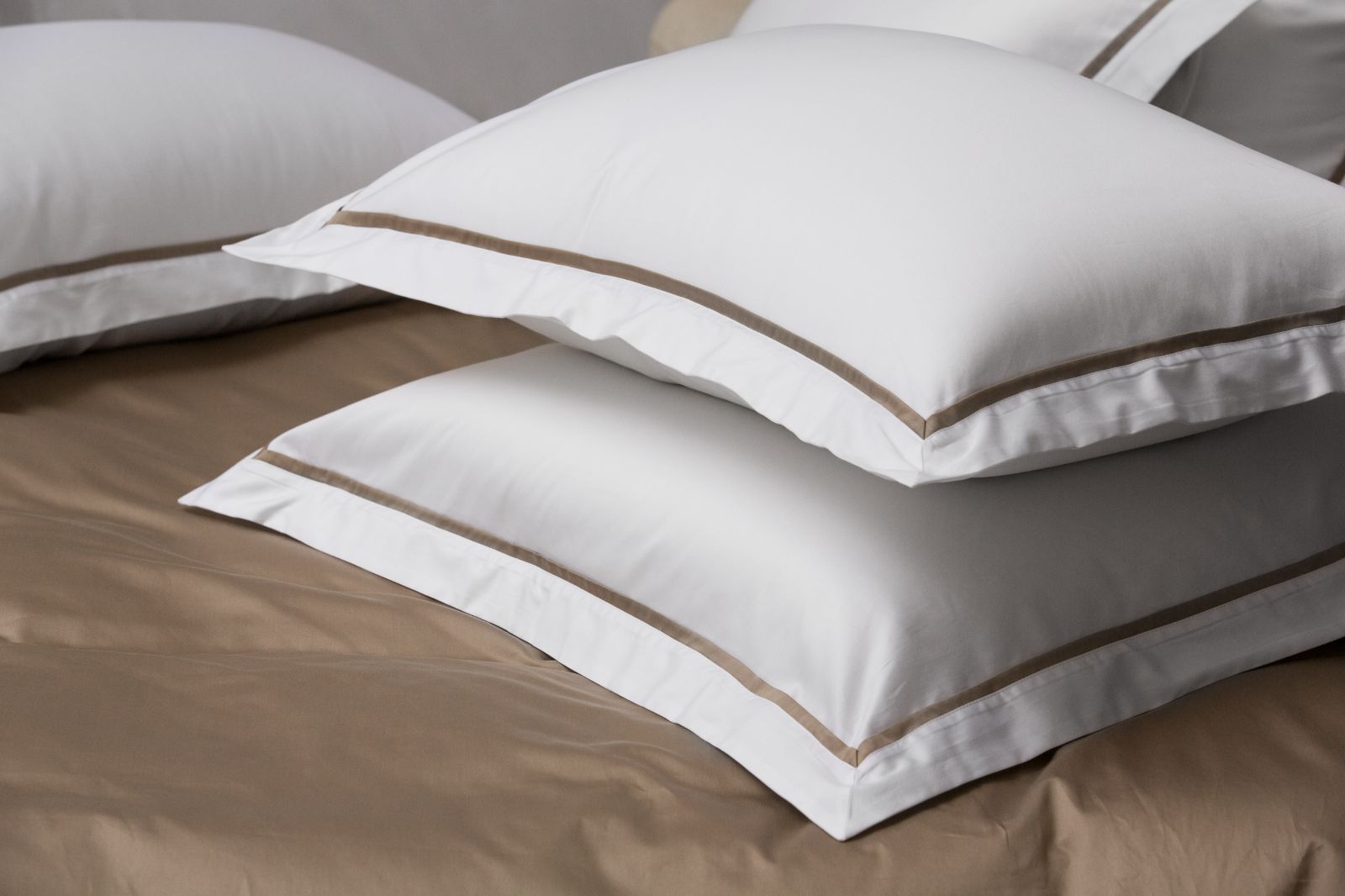 Наволочки с узкой отделкой Alpine Caramel Beige Allure Grass 70х70 (2шт)