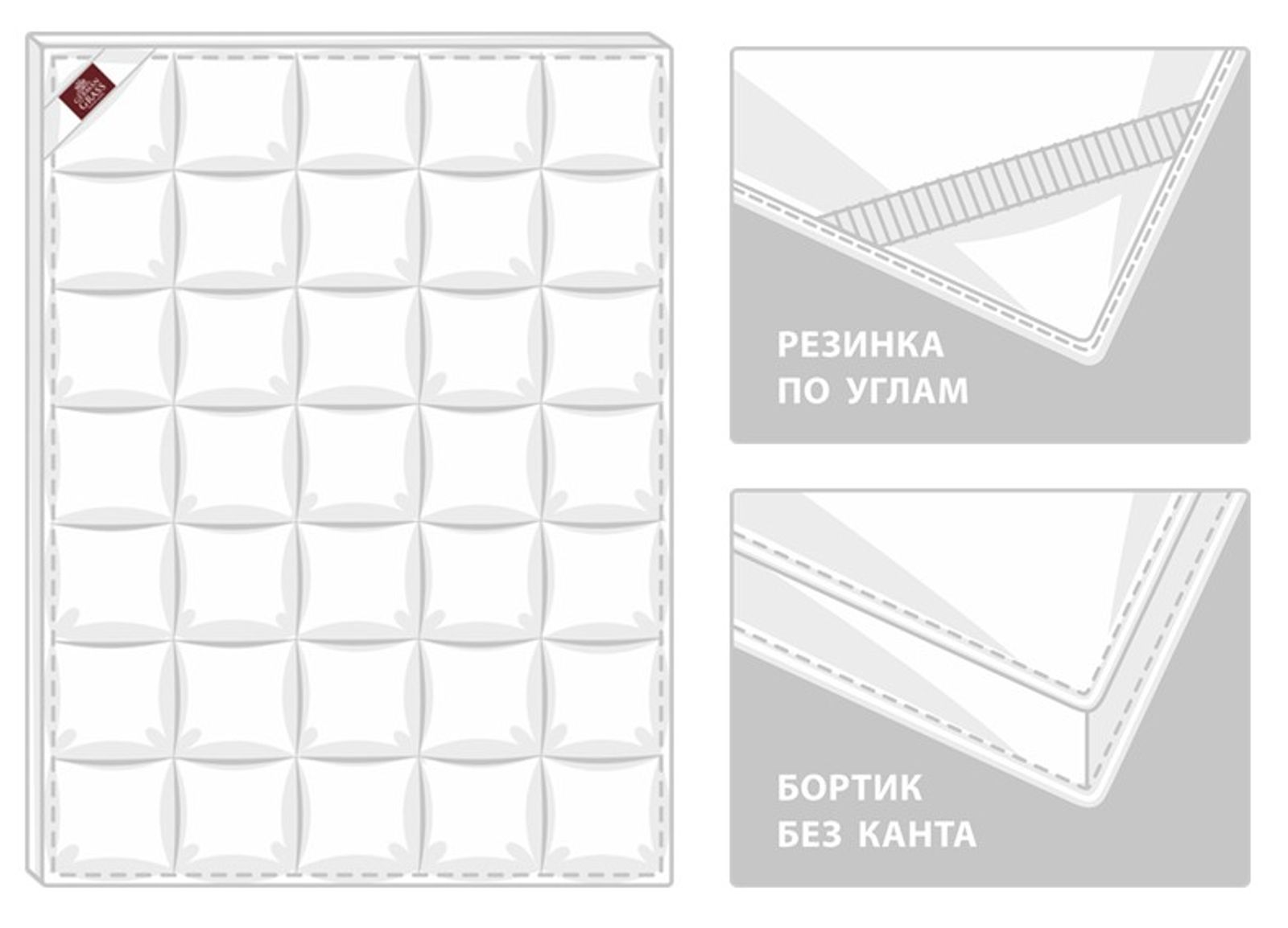 Наматрасник-топпер TOPPER DOWN GRASS 160x200