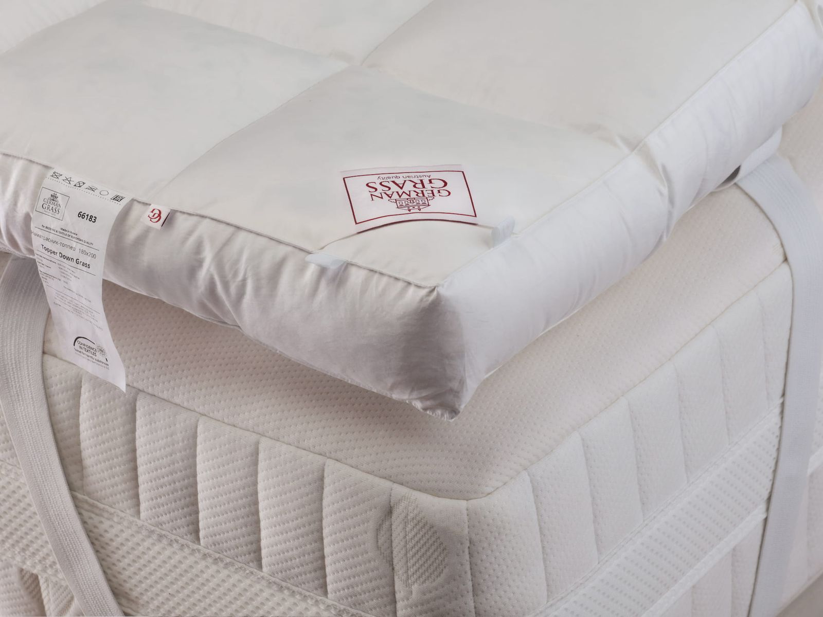 Перина полупуховая DOUBLE COMFORT GRASS 200x200 с бортиком 10 см