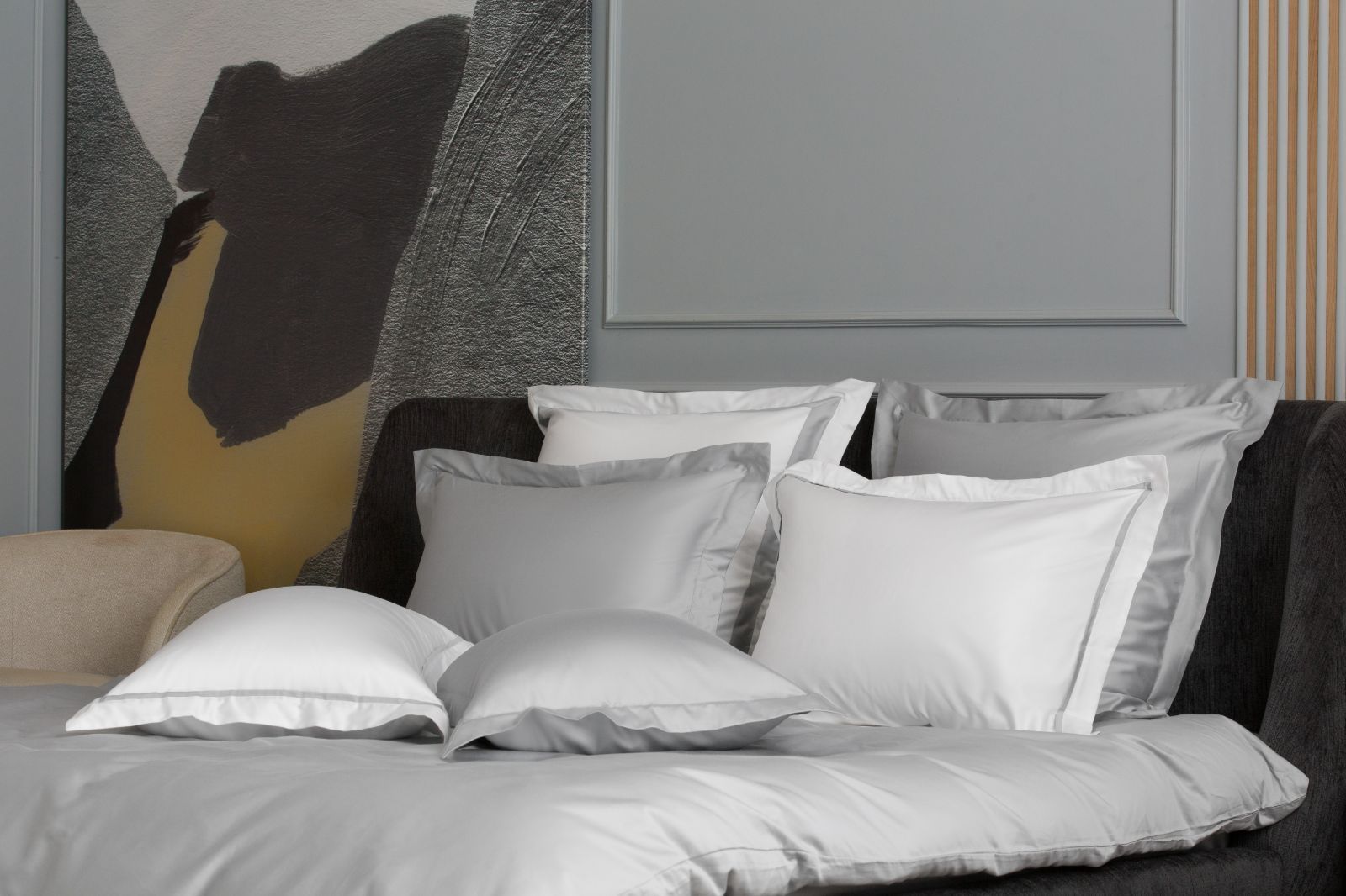 Наволочки с широкой отделкой Alpine Ash Grey Allure Grass 50х70 (2шт)