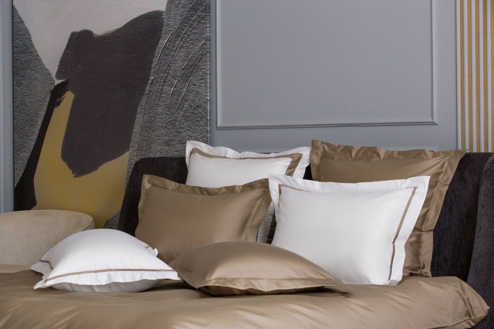 Наволочки с узкой отделкой Alpine Caramel Beige Allure Grass 50х70 (2шт)
