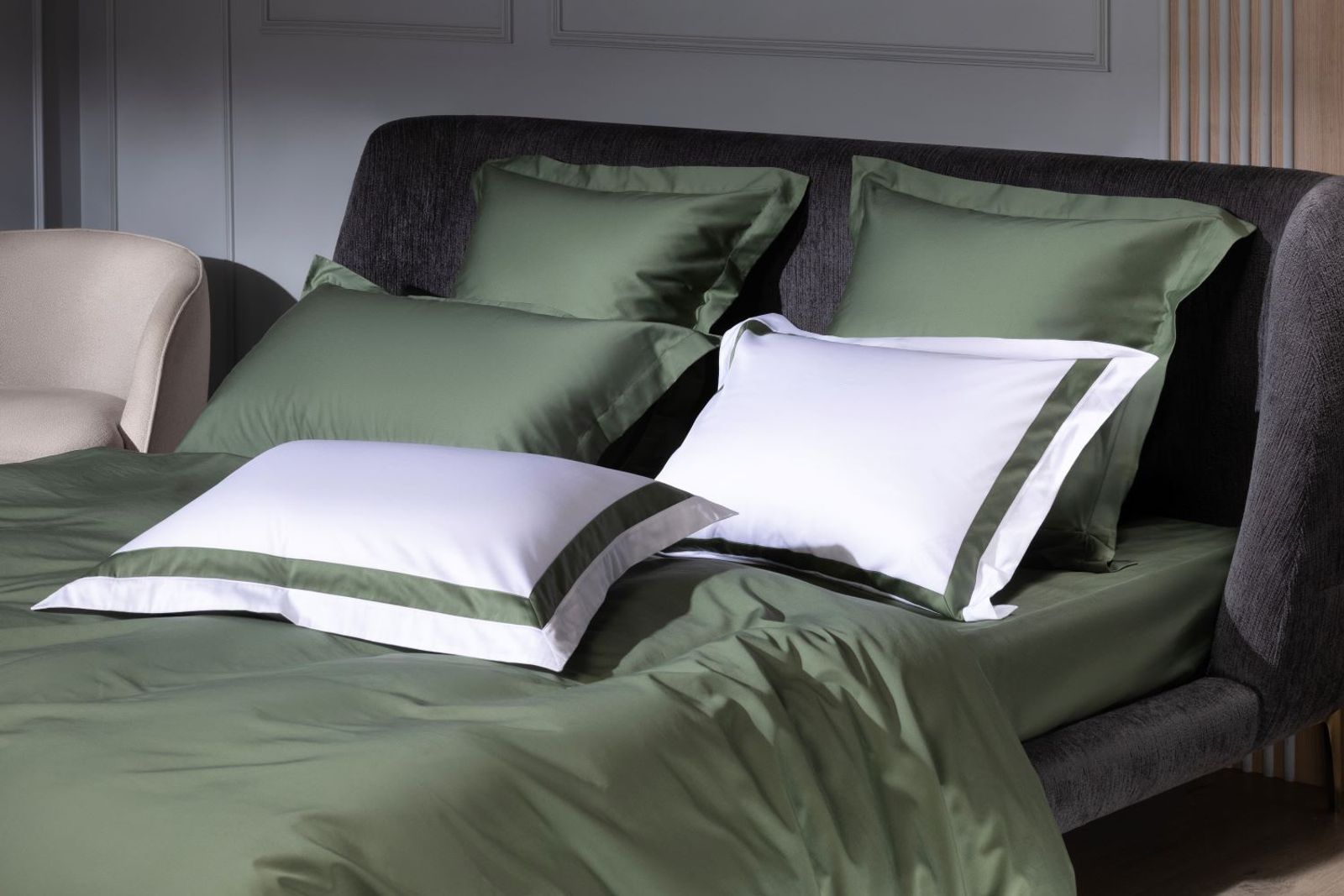 Наволочки с широкой отделкой Alpine Pine Green Allure Grass 50х70 (2шт)