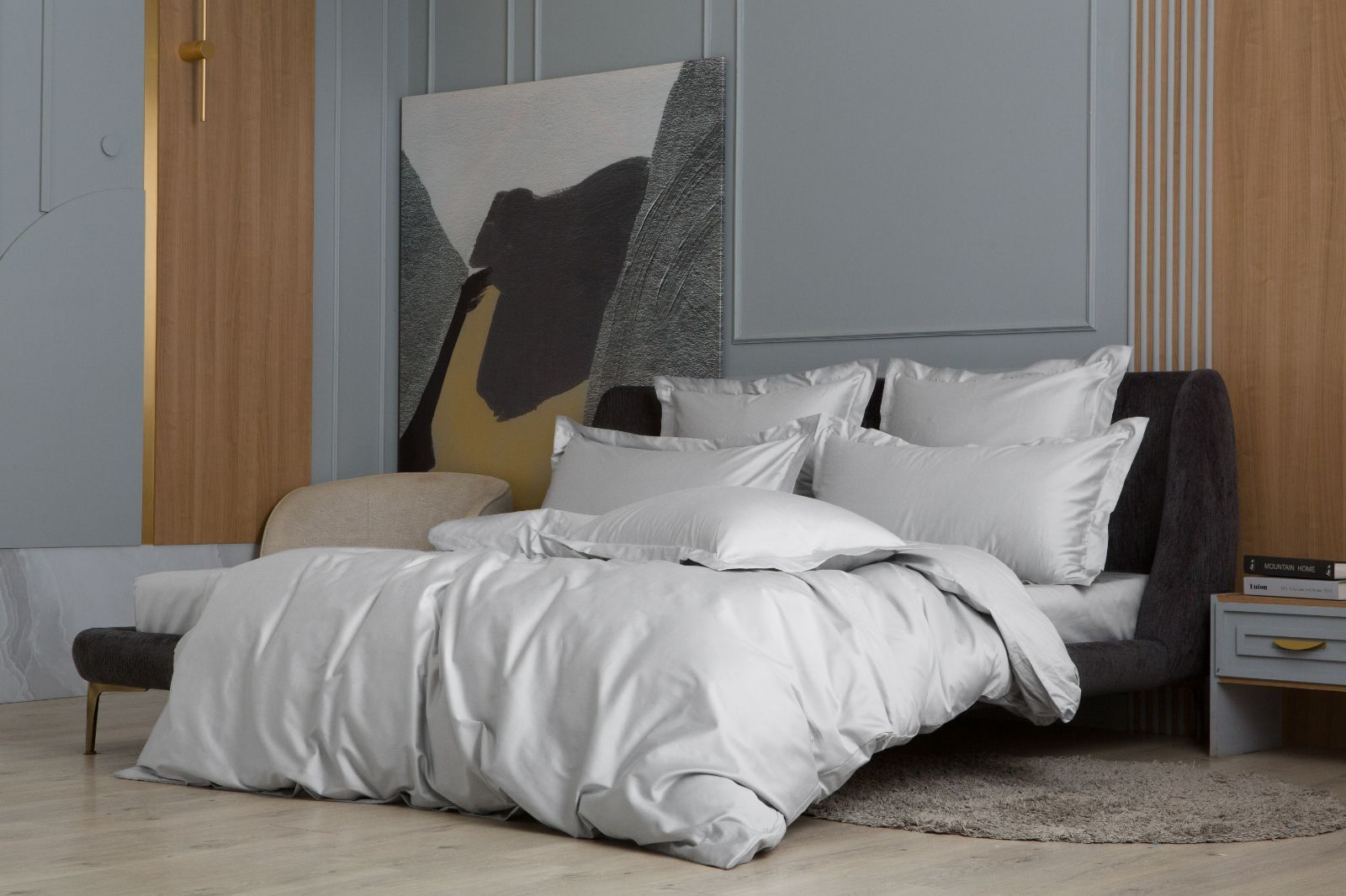 Простыня Ash Grey Allure Grass 240х260 вид 3