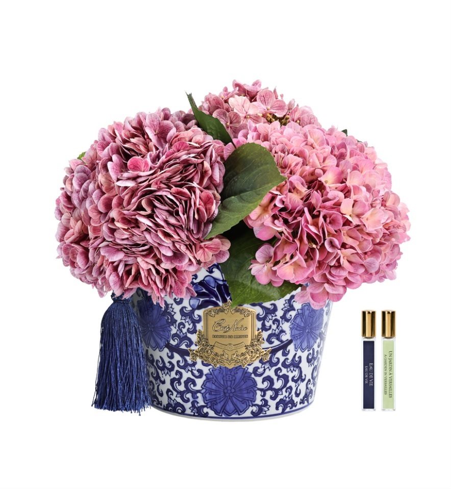 Букет гортензий Cote Noire Oriental hydrangeas Mixed pink, розовый, 2 спрея по 10 мл, 40 x 40 x 34