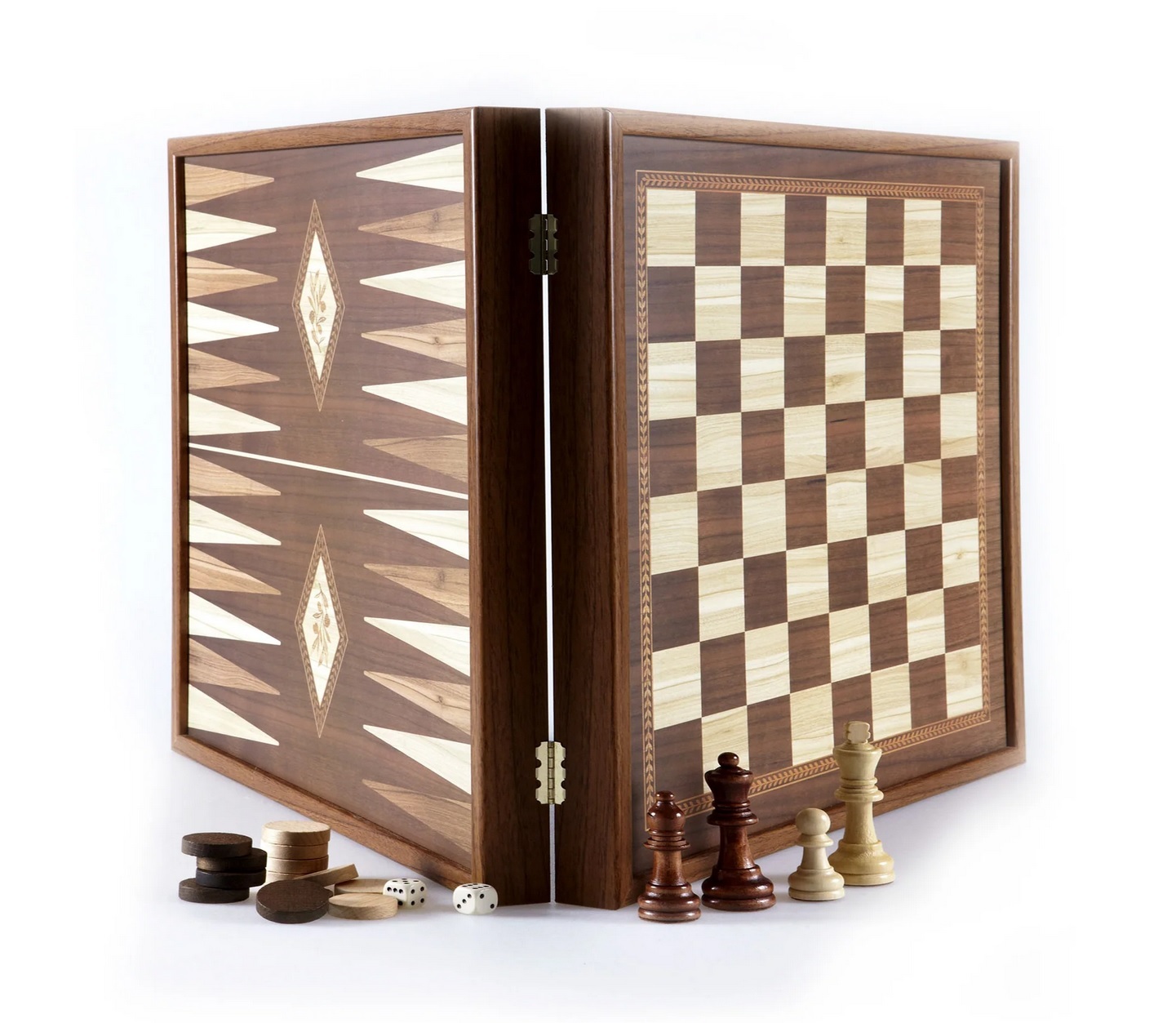 Chess/BackgammonШахматы и нарды 41х41 см орех