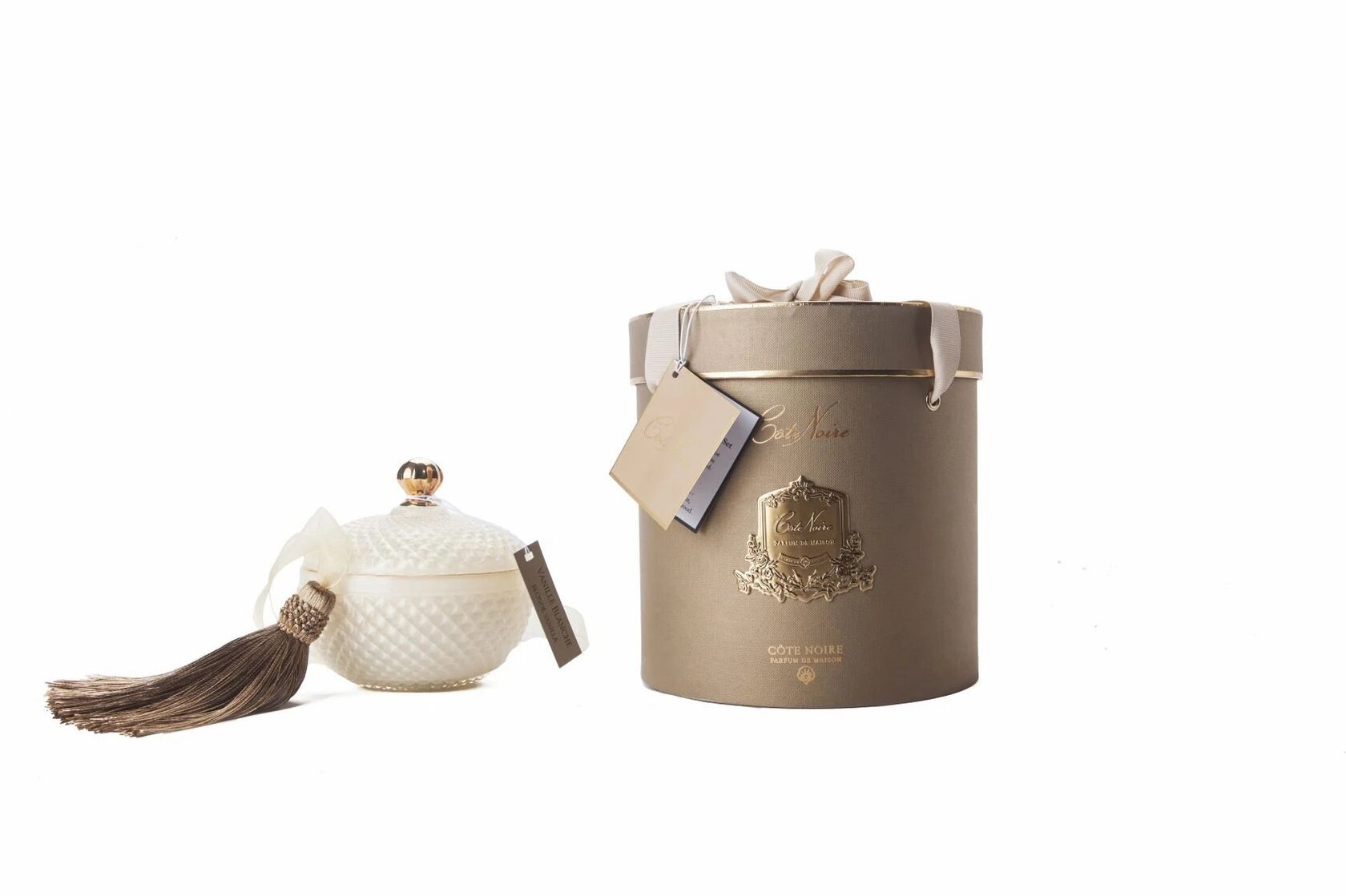 Cream Round Art Deco Свеча 300 гр, кисточка ароматизированная, спрей 5 мл для кисточки, соевый во