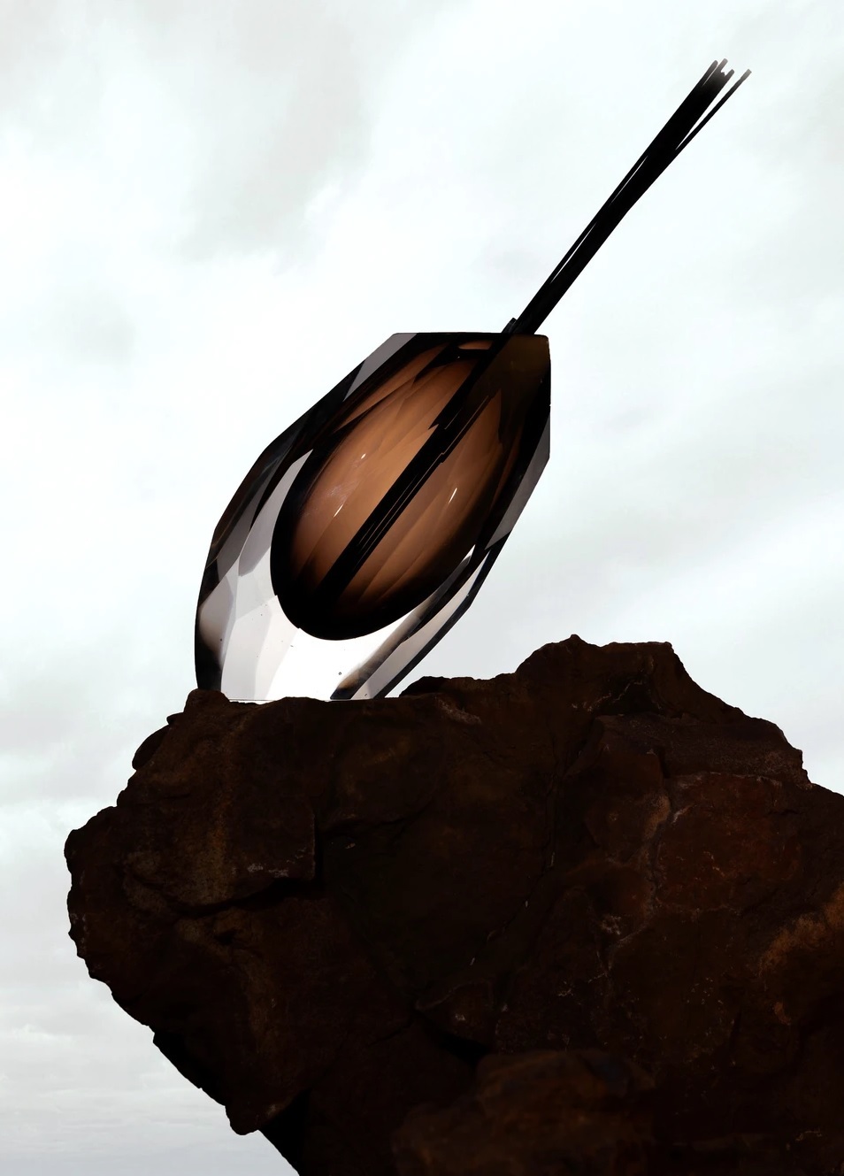 Диффузор LUNARE ELYSIAN, коричневый, 19x15 h21 см, 250мл, стекло, ручная работа, аромат Elixir