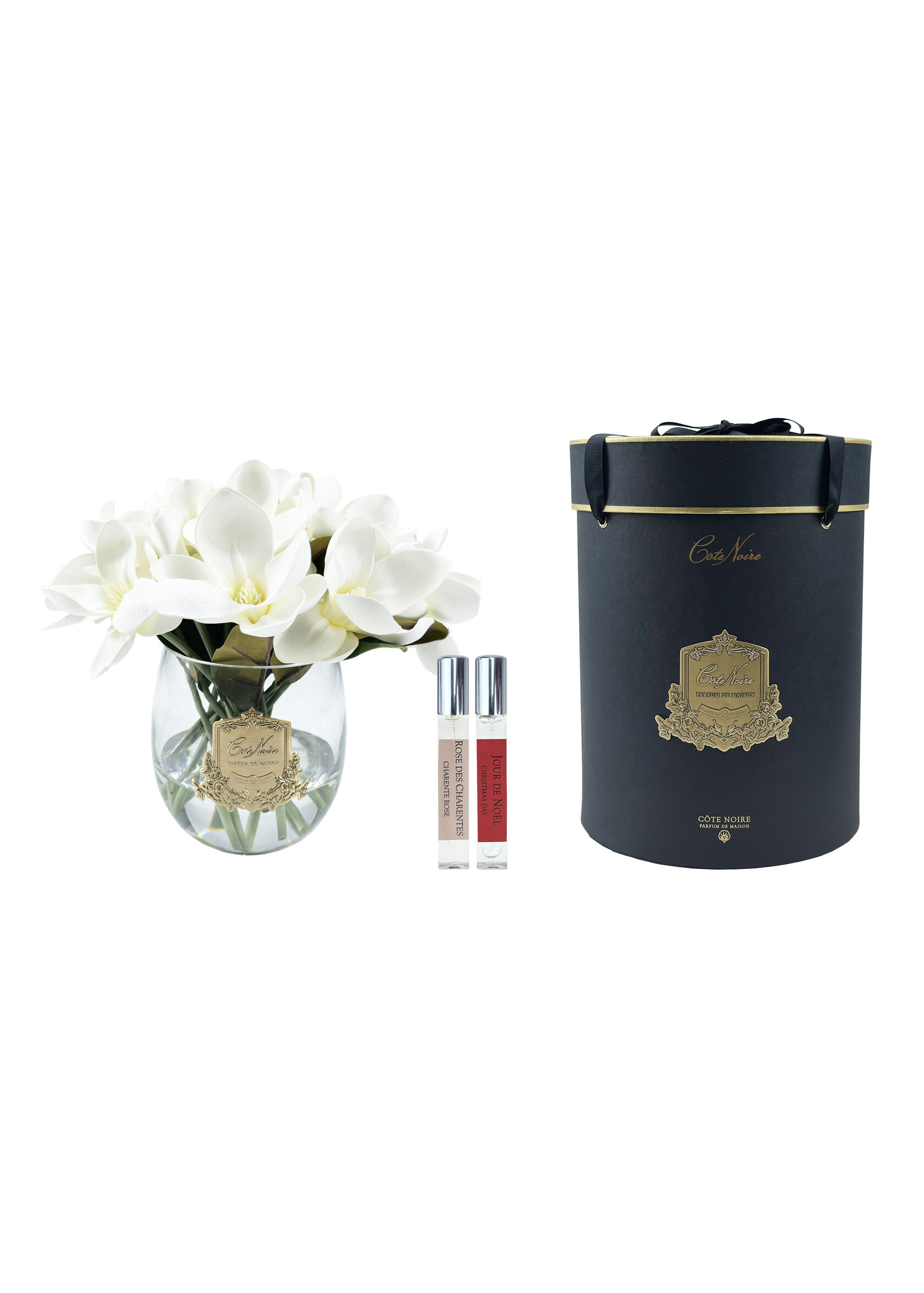 WHITE MAGNOLIAS gold badgeБукет белых магнолий, золотой декор, 2 спрея по 10 мл