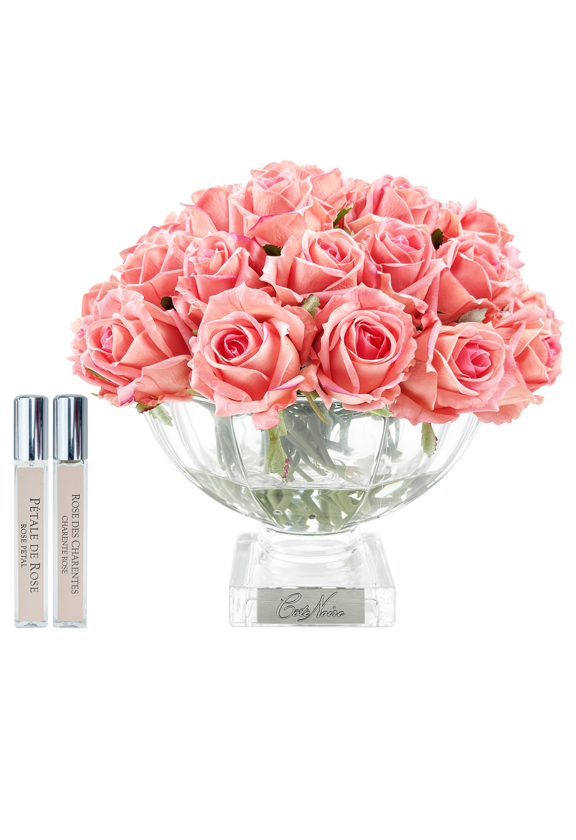 CENTERPIECE ROSE BUDS peach silver Букет из бутонов роз, коралловый, 2 спрея по 10 мл