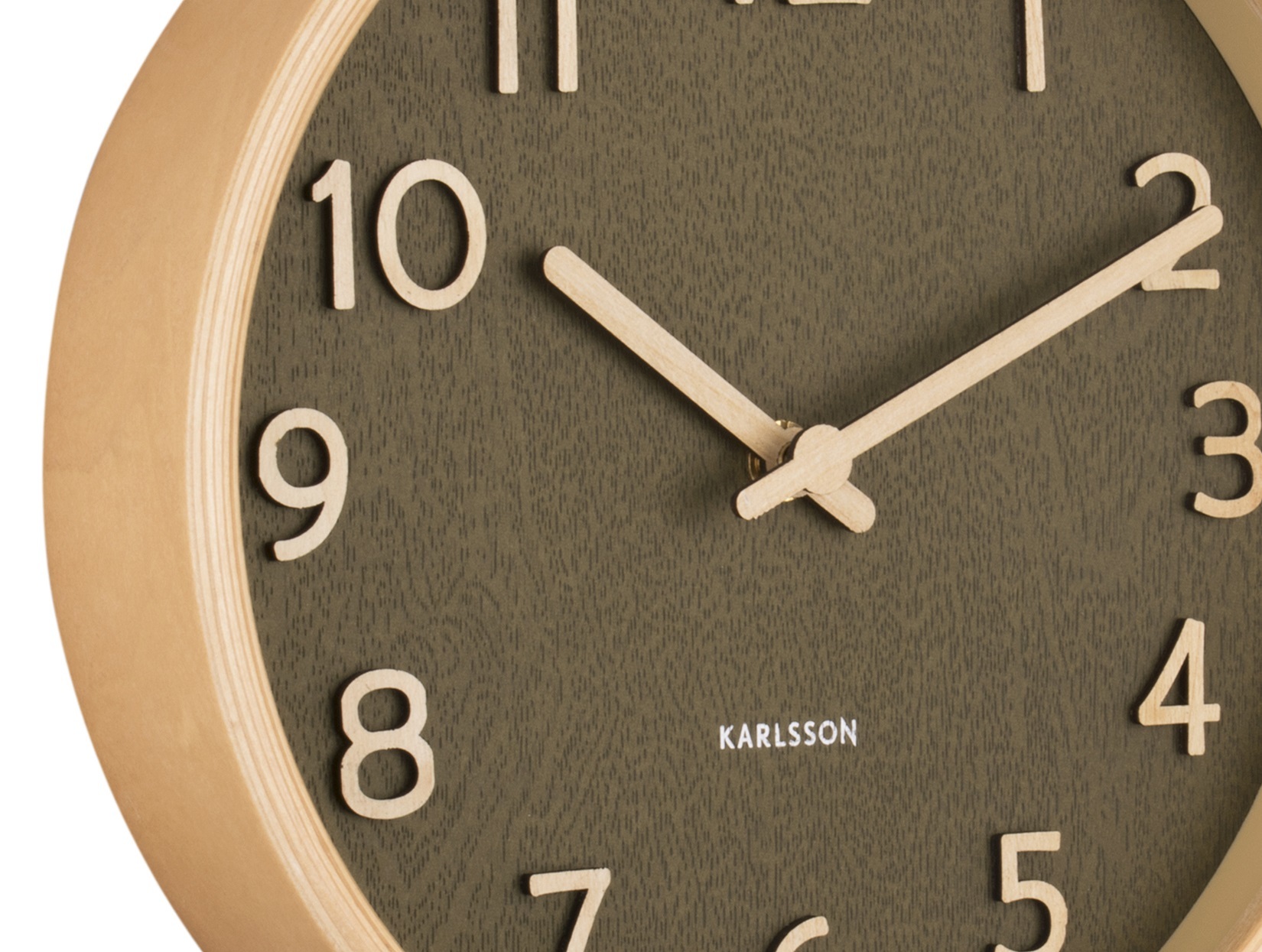"Часы настенные Karlsson PURE, 22х22х4,5 см, дерево американская липа, бесшумный механизм, батарейка