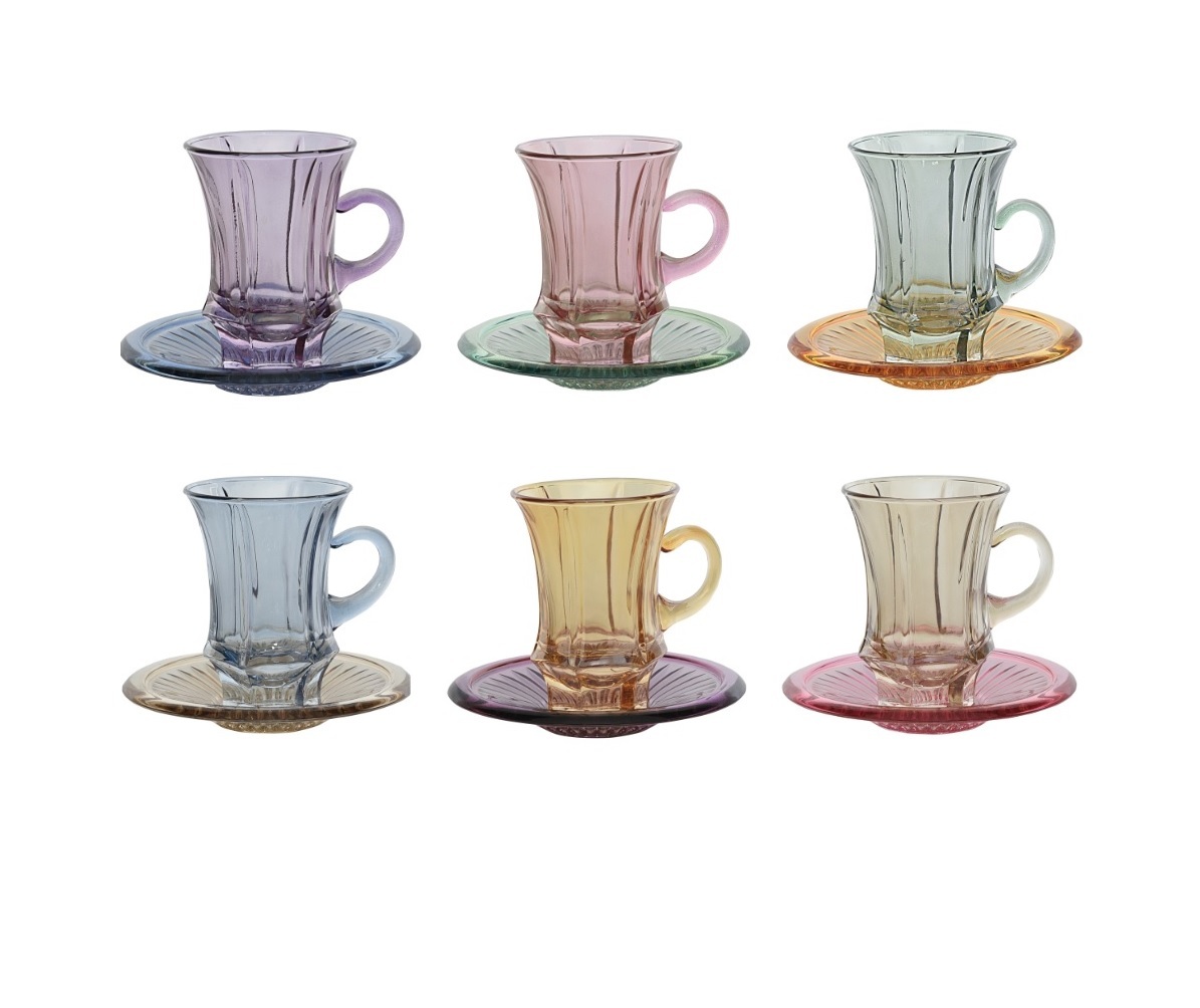 ADA TEA PAIRНабор чайных пар 6шт, хрусталь, H 10