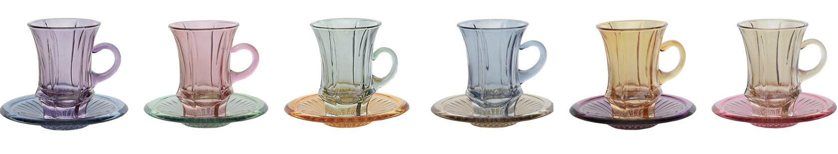 ADA TEA PAIRНабор чайных пар 6шт, хрусталь, H 10