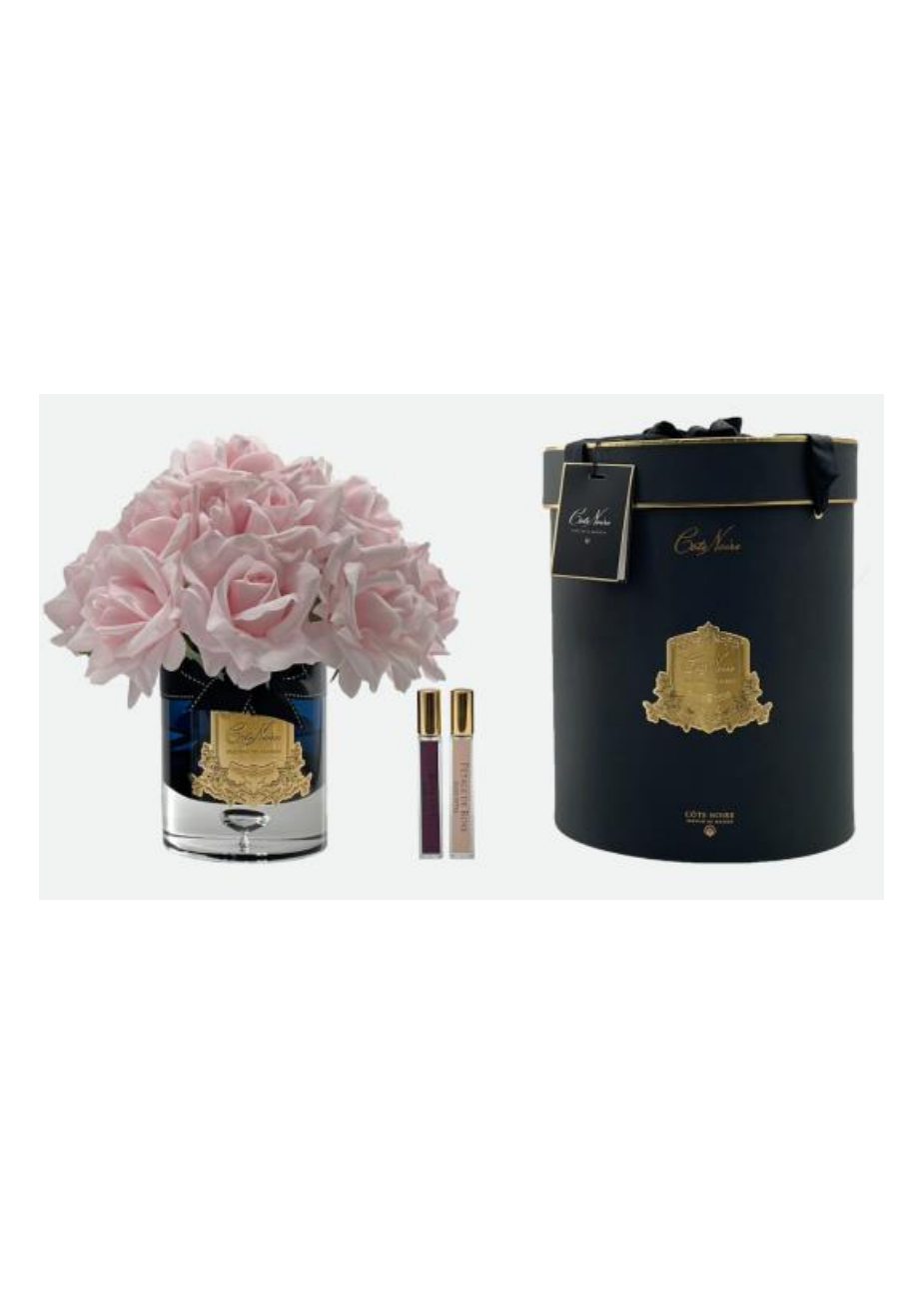 GRAND BOUQUET black glass french pinkБольшой букет роз, 2 спрея по 10 мл, черная ваза, розо