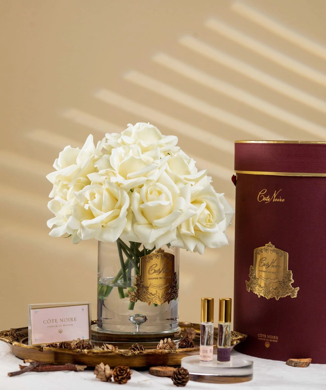GRAND BOUQUET Champagne Большой букет роз, 2 спрея, шампань, ВхШхД 32х26х26 см