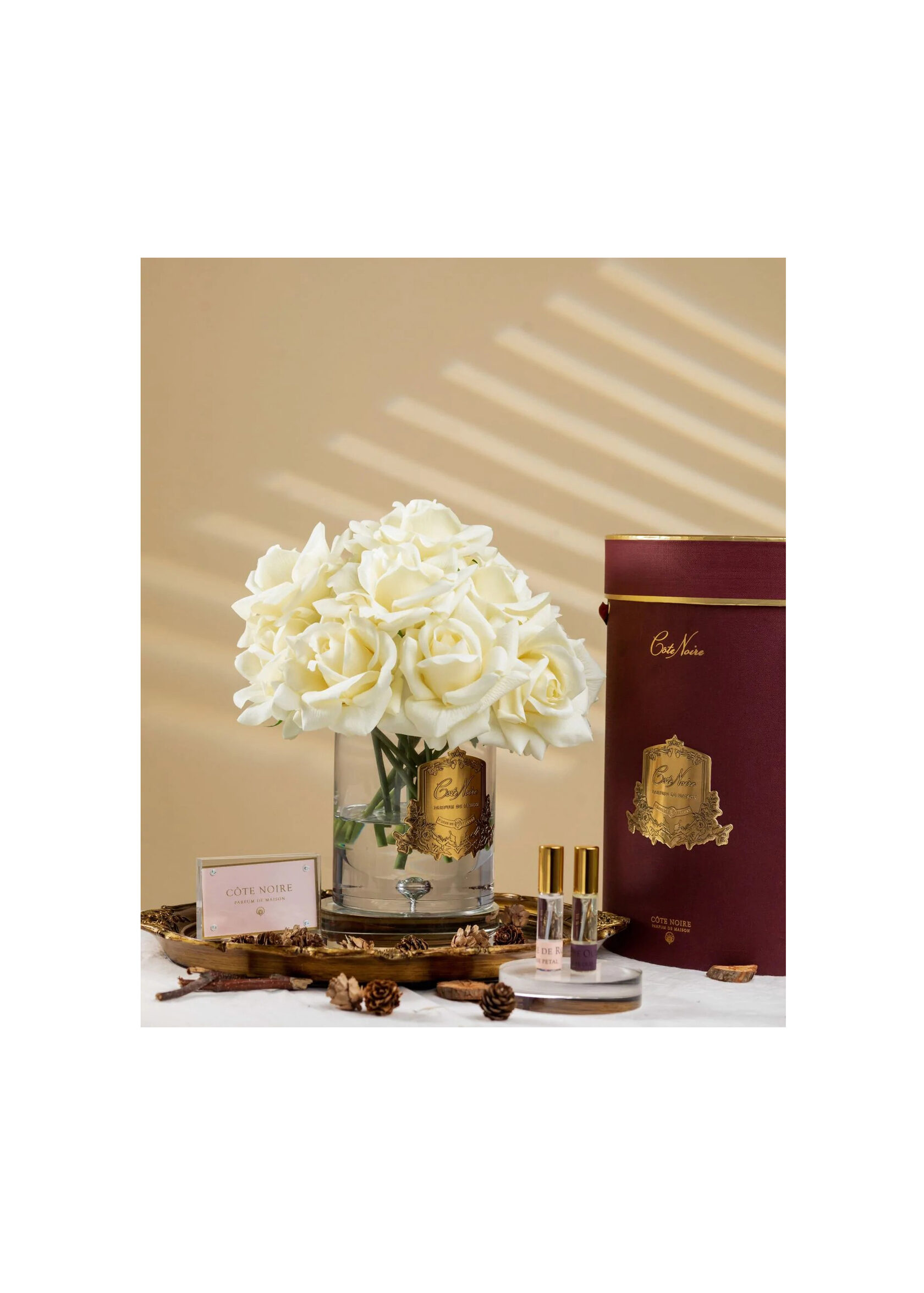 GRAND BOUQUET Champagne Большой букет роз, 2 спрея, шампань, ВхШхД 32х26х26 см