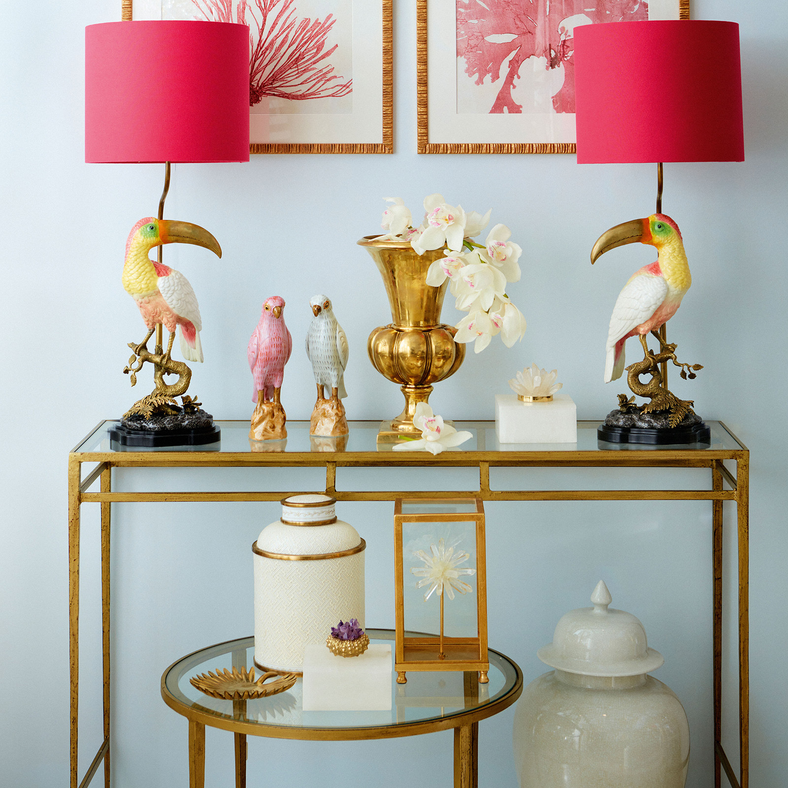 Ваза, цвет золото, 20х20 Н. 38, металл