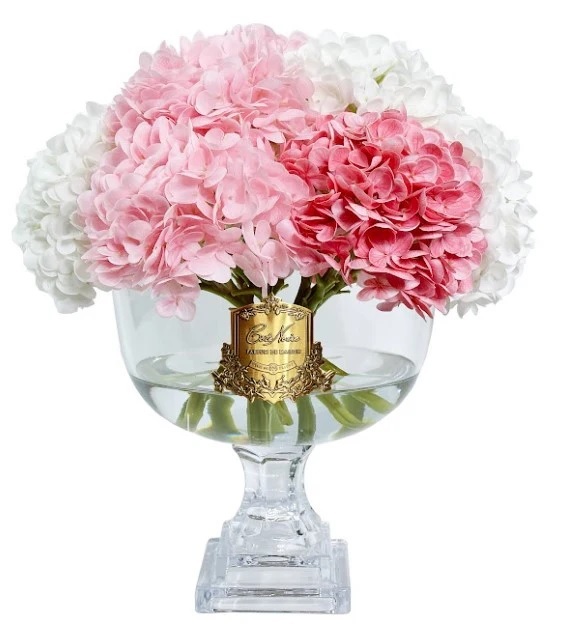 Provence Hydrangea BouquetБукет гортензий, розовый, 2 спрея по 10 мл, H.45 золотой декор