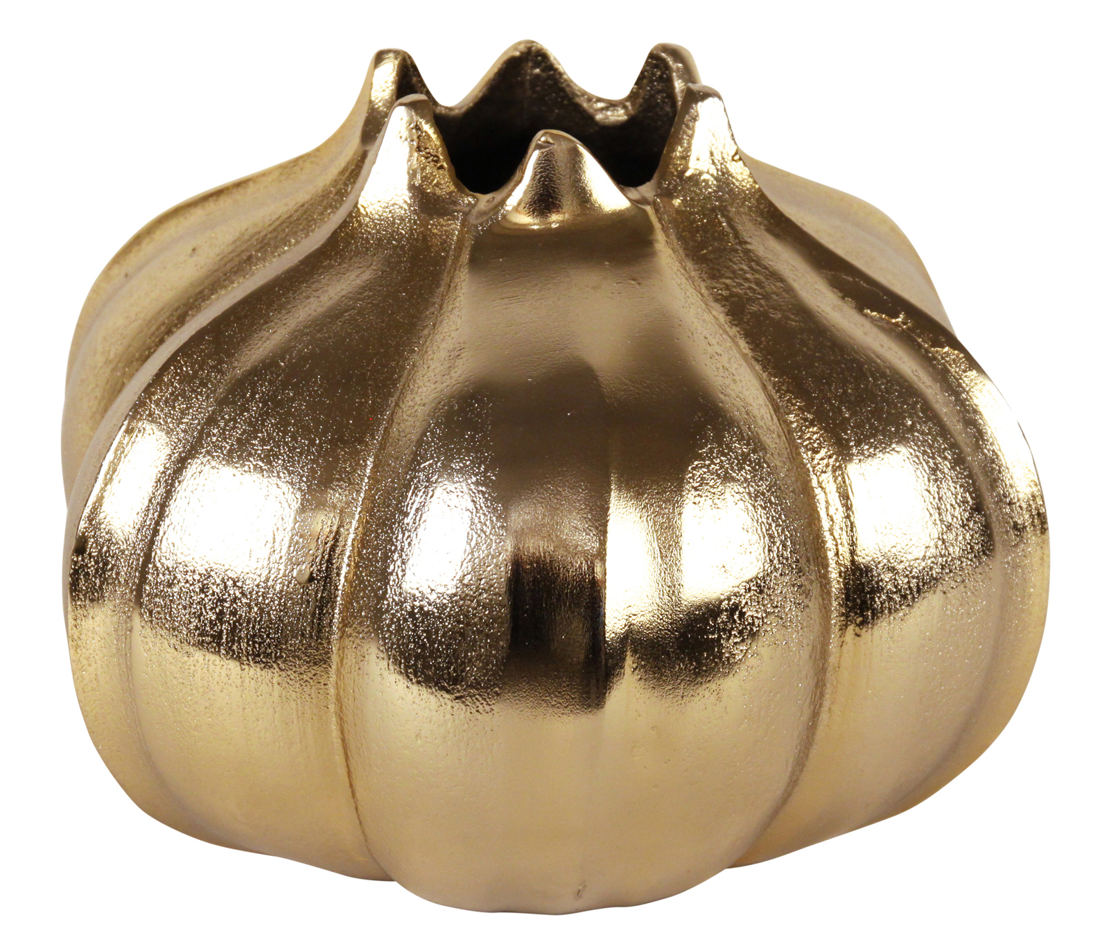 POMEGRANATE VASE . Ваза в форме граната, металл , цвет золото H: 18 cm | W: 26 cm | D: 26 cm