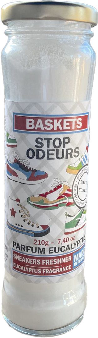 STOP ODEUR BASKET Пудра для кроссовок дезодорирующая 210 гр, эвкалипт
