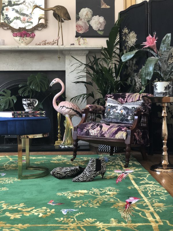 Jardin de Orient Green & GoldКовер 274х183 ручной тафтинг, шерсть +тенсель, высота ворса 13 мм