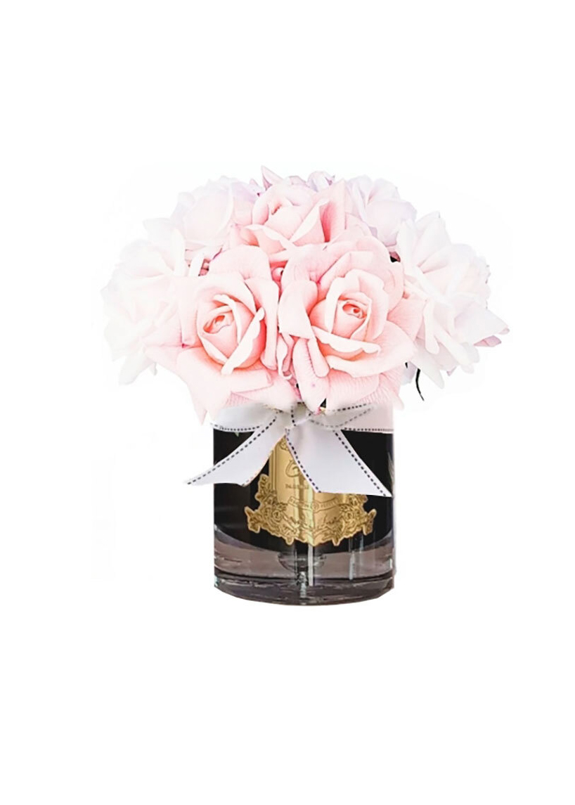 GRAND BOUQUET black glass mixed pinkБольшой букет роз, 2 спрея по 10 мл, черная ваза, розов
