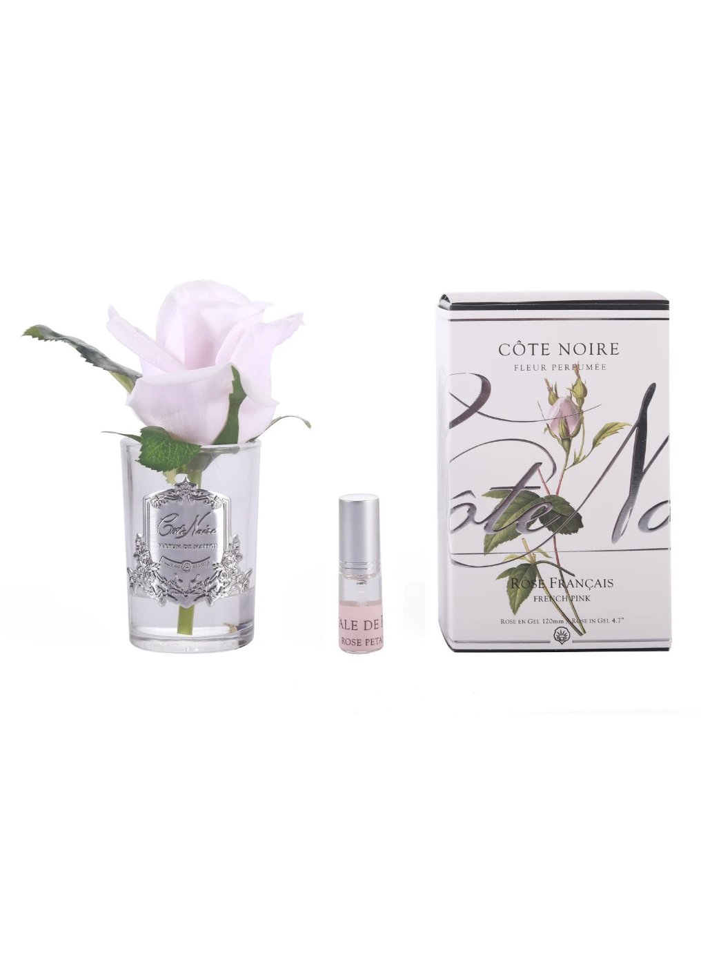 Бутон розы диффузор ROSE BUD French pink,цвет розовый, прозрачная ваза, 1 спрей 5 мл