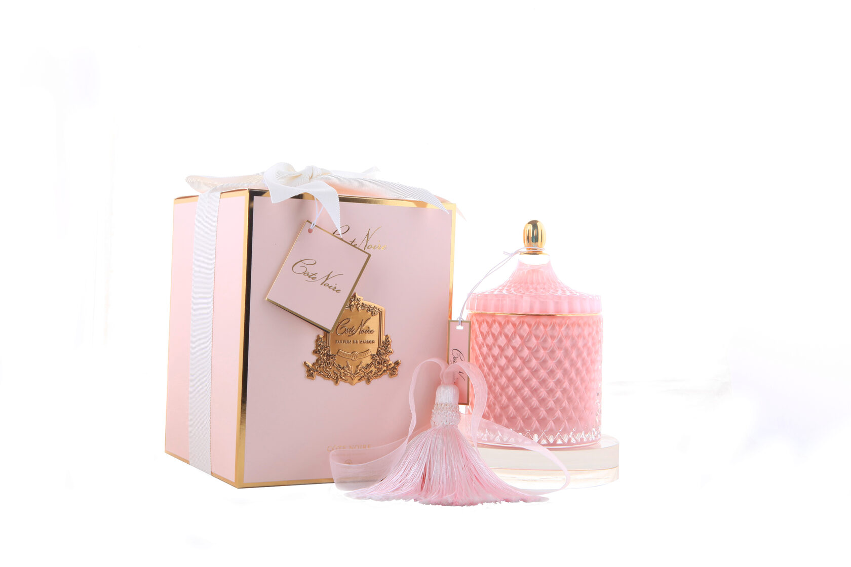 Grand Pink Art Deco Свеча 500г, розовый, кисть ароматизированная, соевый воск, спрей 5мл для