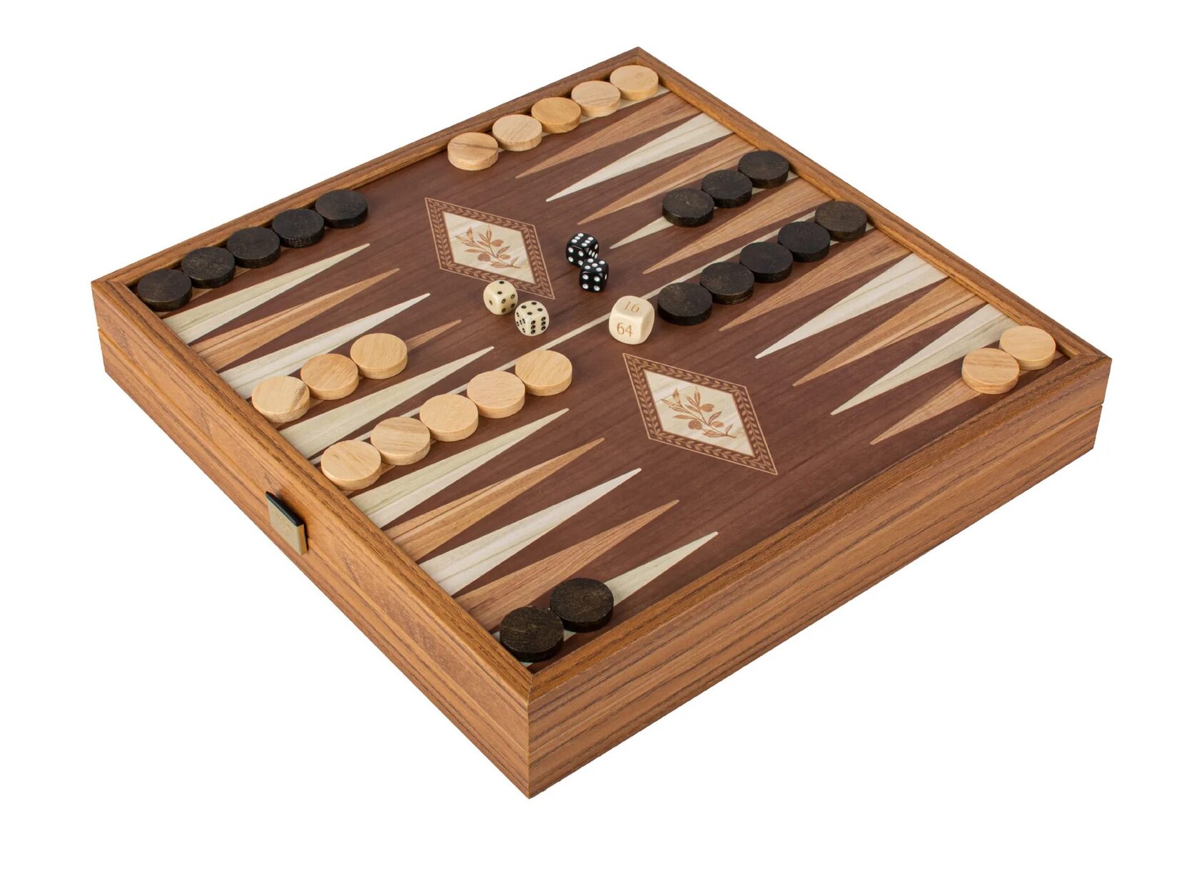 Chess/Backgammon/Ludo/Snakes Шахматы/нарды/лудо/змеи , футляр из орехового дерева вид 3