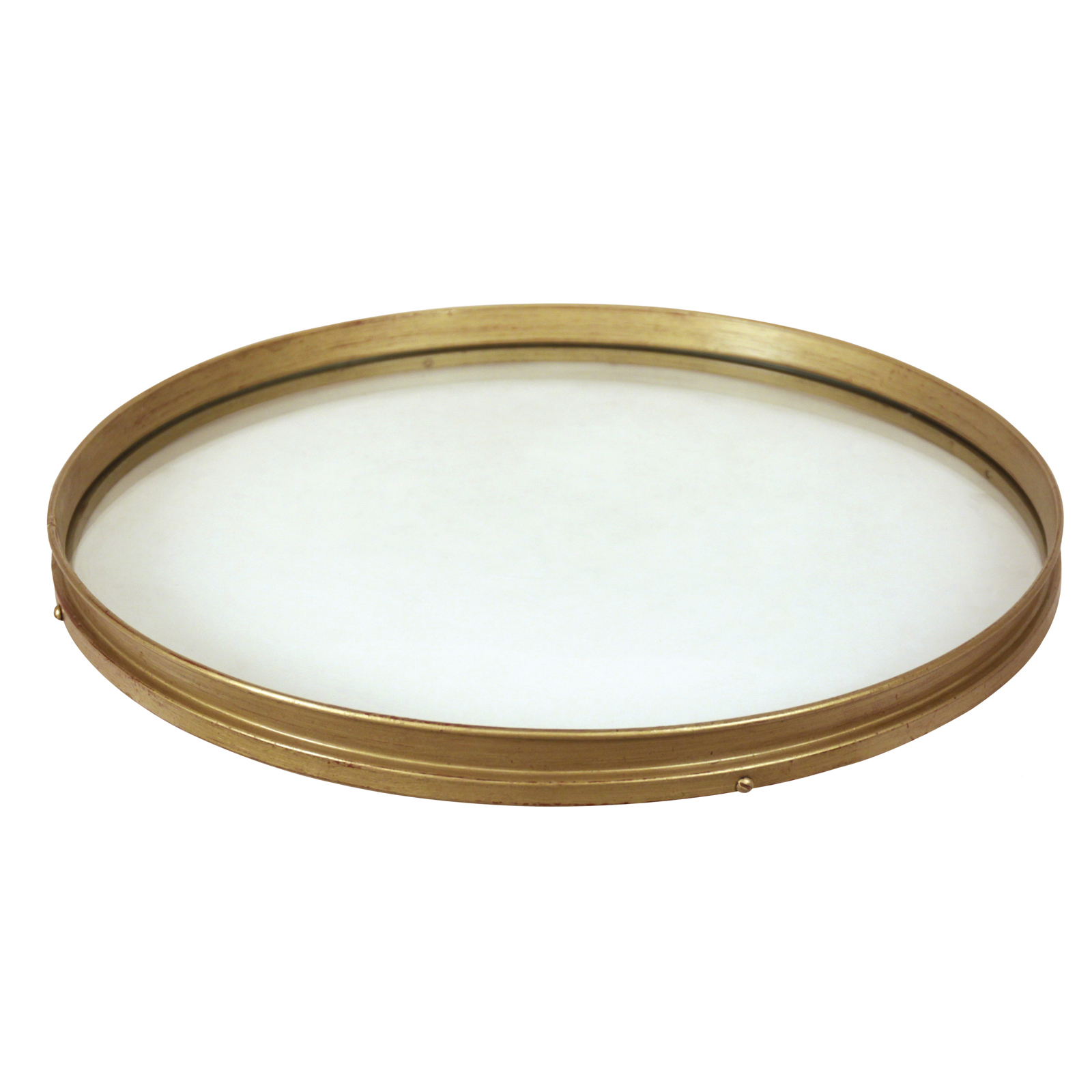 Поднос, 50х50 Н 4 см, цвет золото, стекло, металл, ручная работа