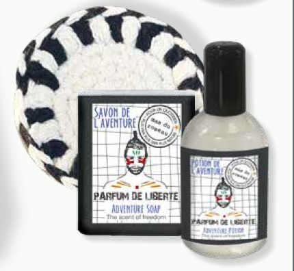 AVENTURE Набор для мужчин мыло 100гр, парфюмированный спрей для тела LIBERTE 100 мл, подставка для м вид 2