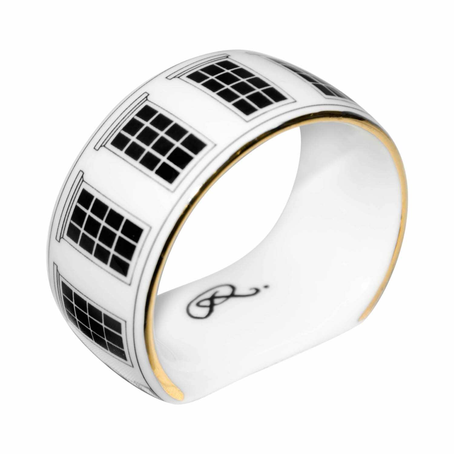 Держатель кольцо для салфеток Rory Dobner BEAUTIFUL BUILDINGS WINDOWS, фарфор