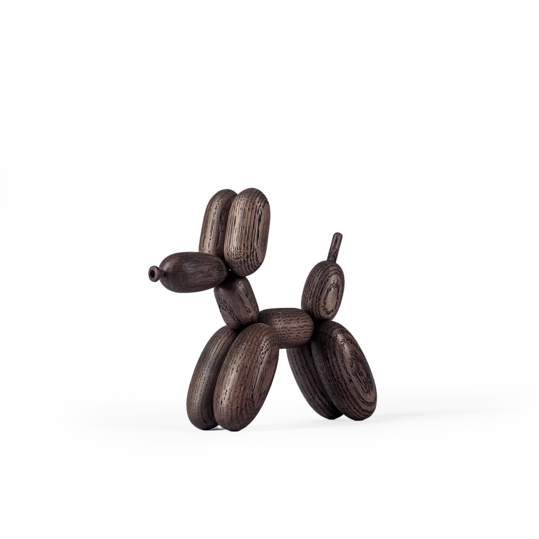 Ballon Dog Smoked SmallФигурка пуделя, 16,5х5,5 H13 см, темный дуб