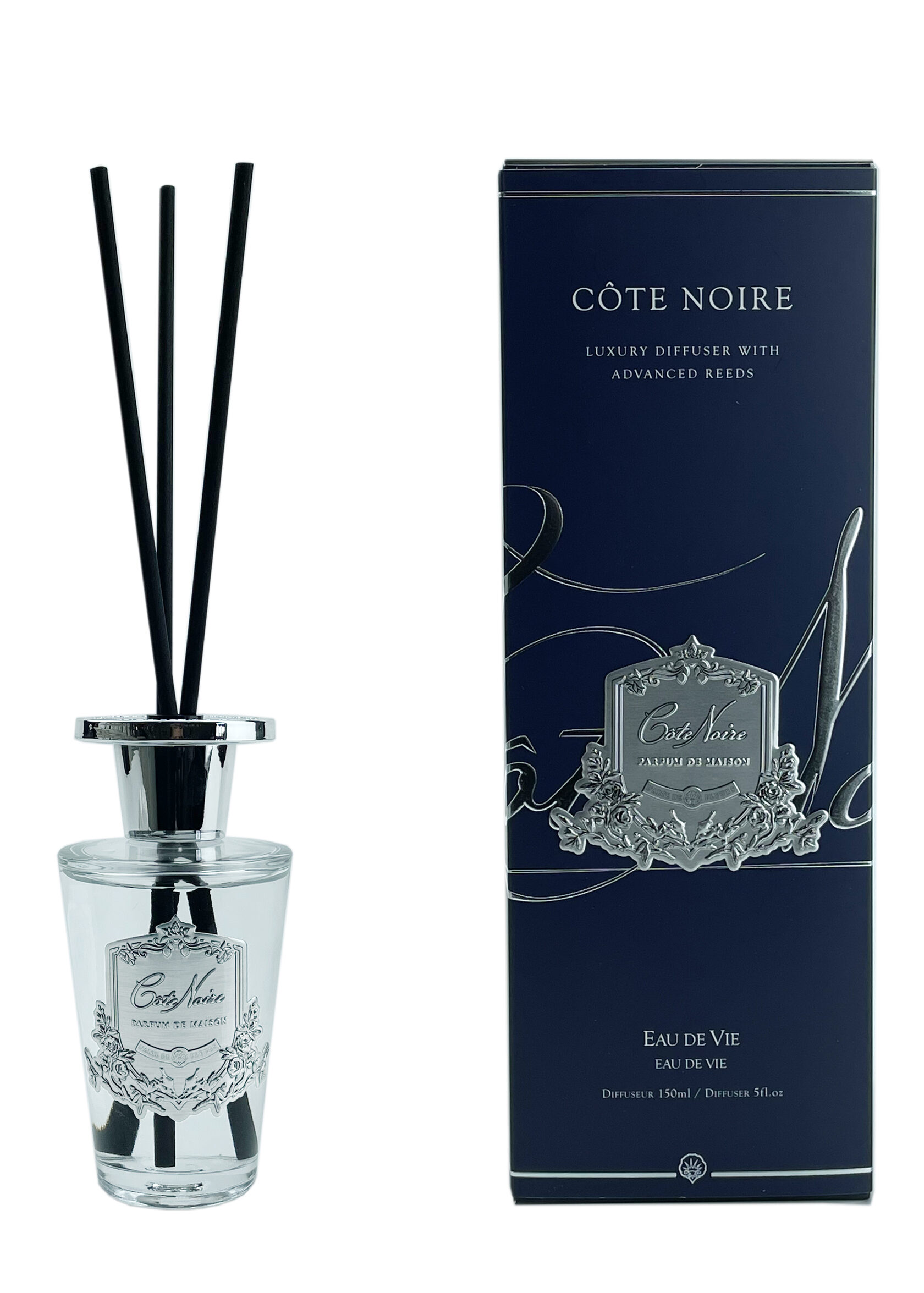 EAU DE VIEДиффузор, серебряный декор, 150 мл, ВхШхД 30х10,5х10,5 см