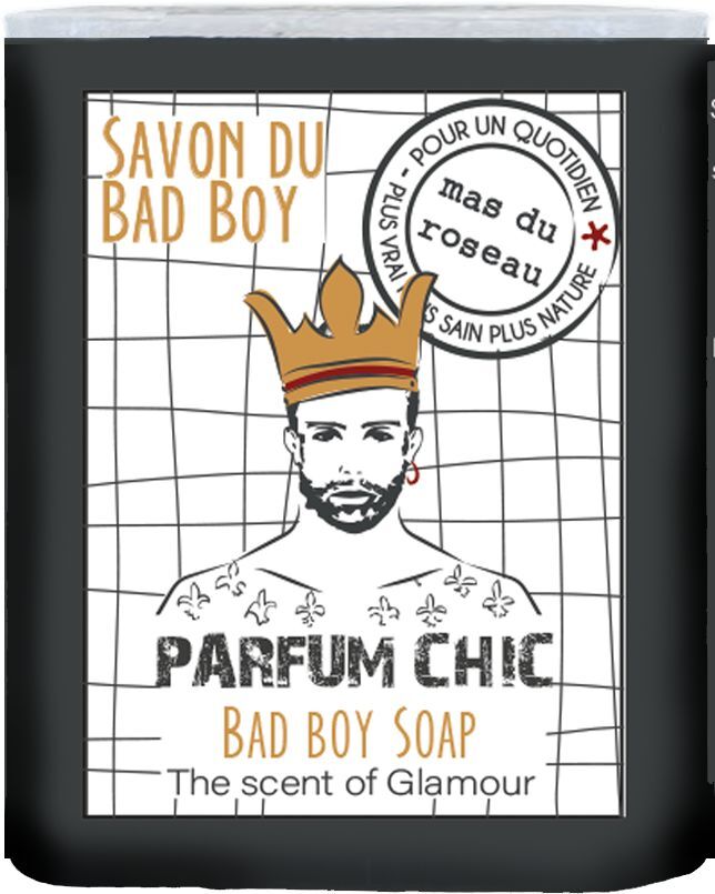 BAD BOY Набор для мужчин мыло 100гр, парфюмированный спрей для тела CHIC 100 мл, подставка для мыла