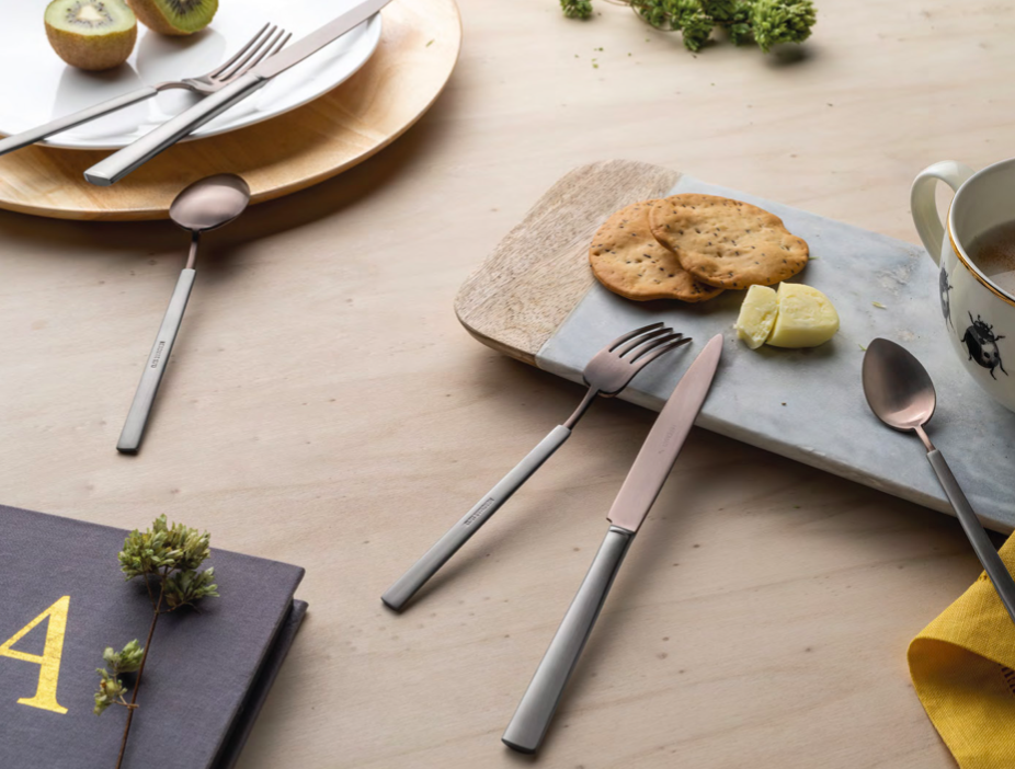 Столовые приборы VINTAGE anthracite chocolate mat 31 сталь 18/10, цвет серый и шоколад, матовый 24шт