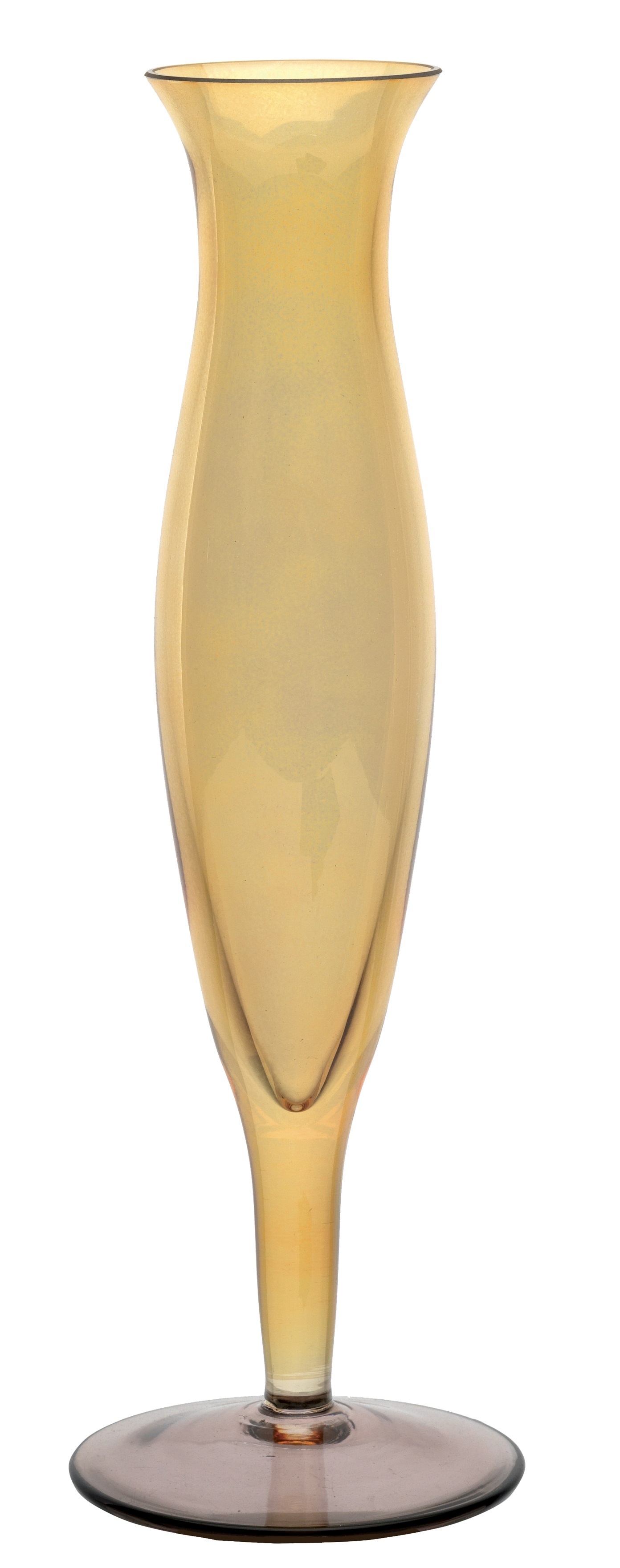 Ваза Cre Art Angelica-11, янтарный, h.35 стекло