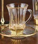 MACASSAR TEA PAIRЧайная пара 6 шт, хрусталь, золото 24К , H.21