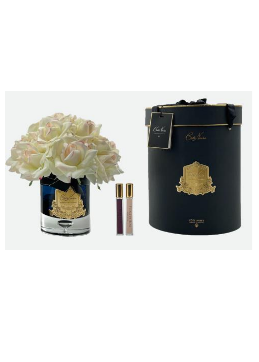 GRAND BOUQUET black glass blush Большой букет роз, 2 спрея по 10 мл, черная ваза, бледно-ро
